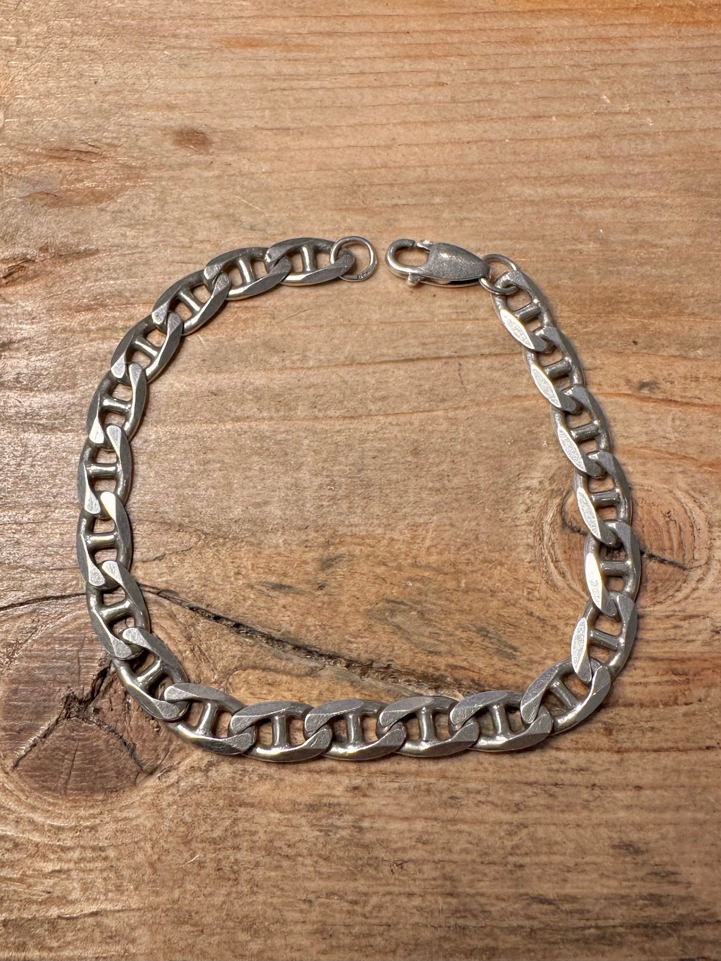 Vintage Mariner Link 925 Silver 7.8 inch Bracelet