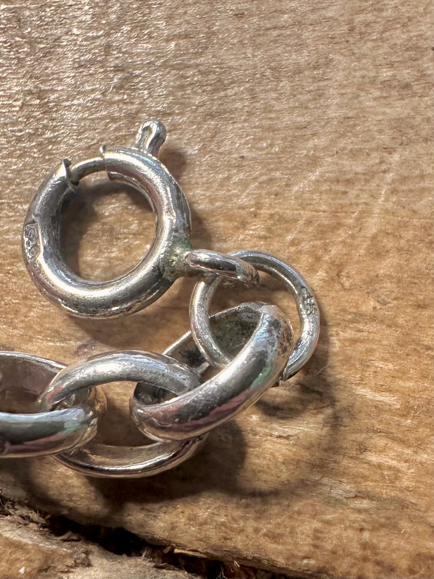 Vintage Oval Link Chain 925 Silver 19.5 inch Necklace