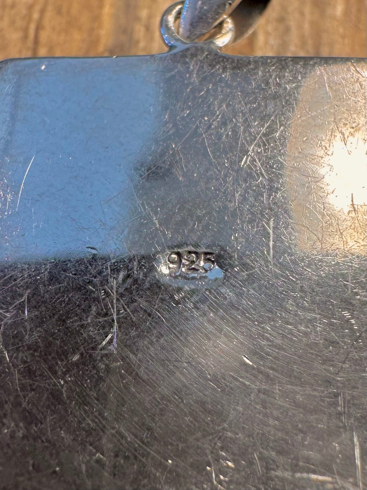 Square Turquoise 925 Sterling Silver Pendant