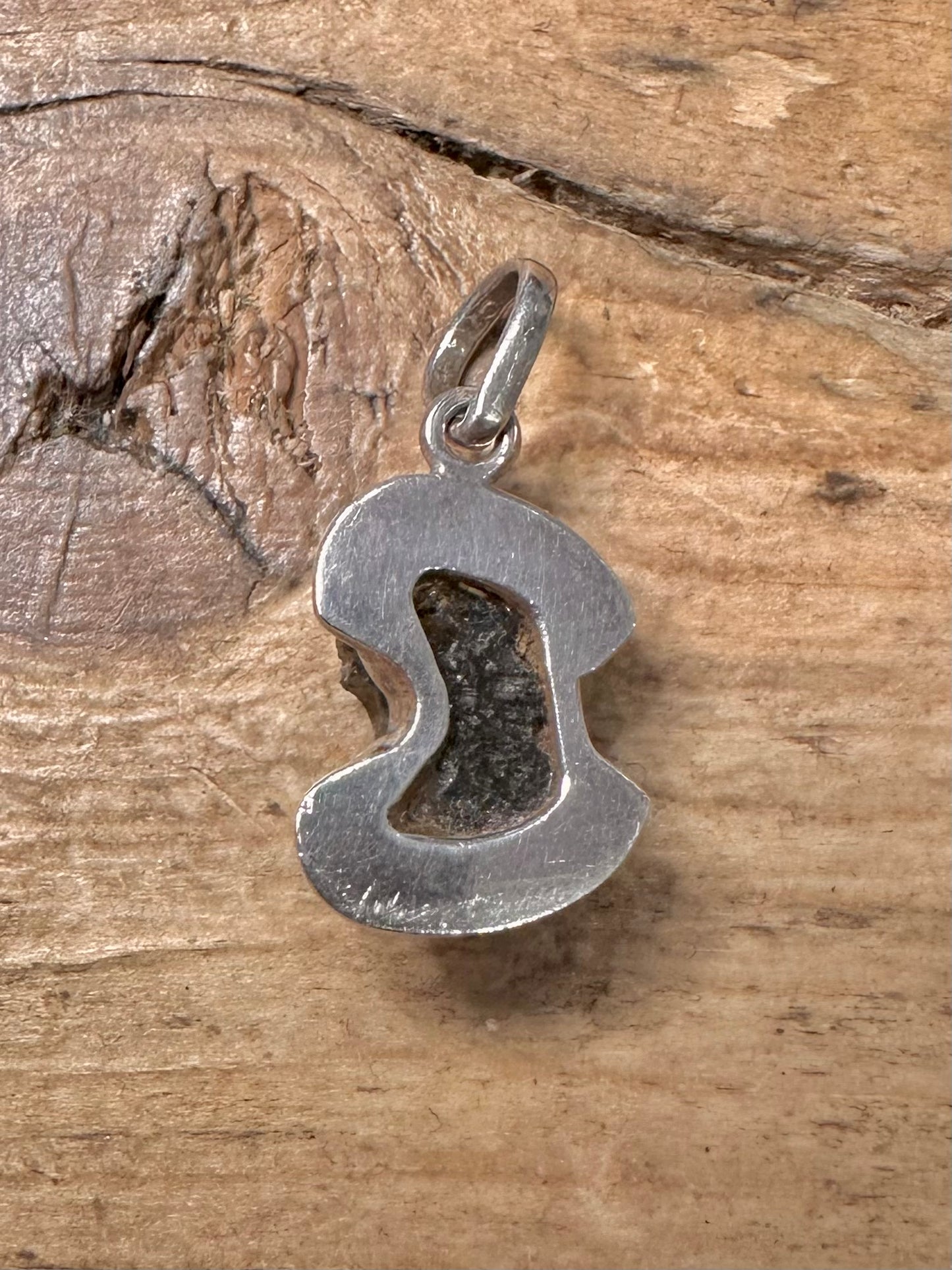 Abstract Moldavite 925 Silver Pendant