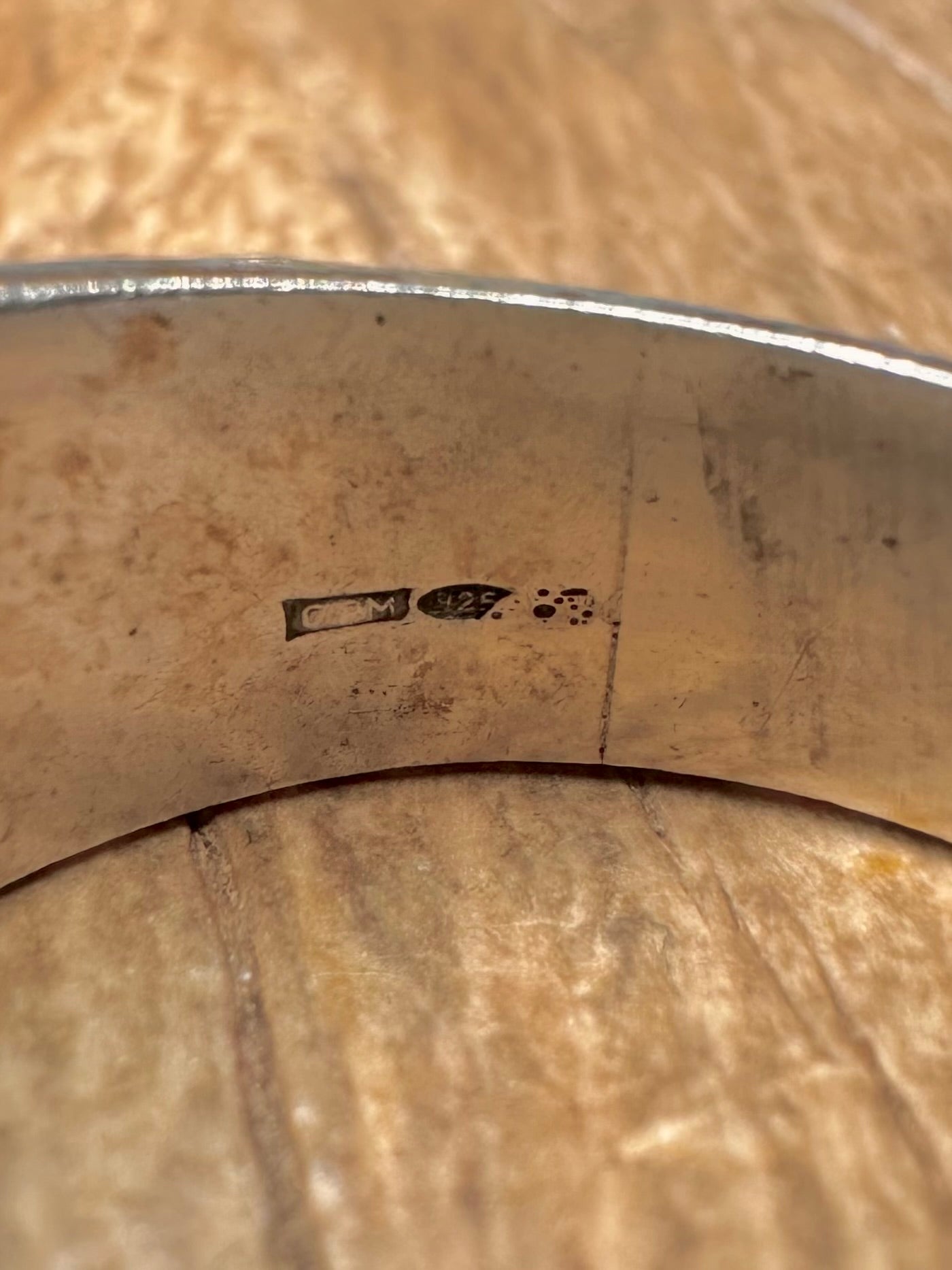 Vintage Chunky Heavy Cross 925 Sterling Silver Size W Ring