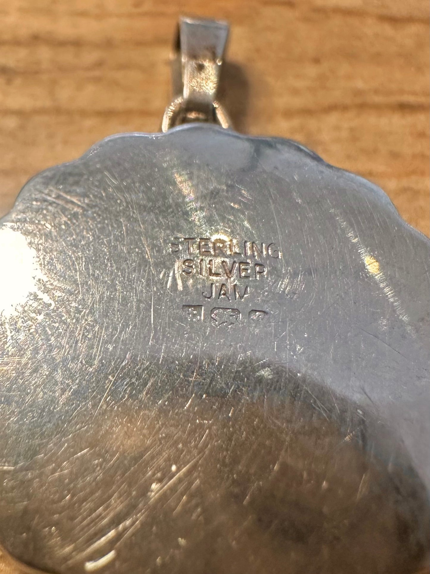 Vintage 1985 Floral Design 925 Silver Locket Pendant