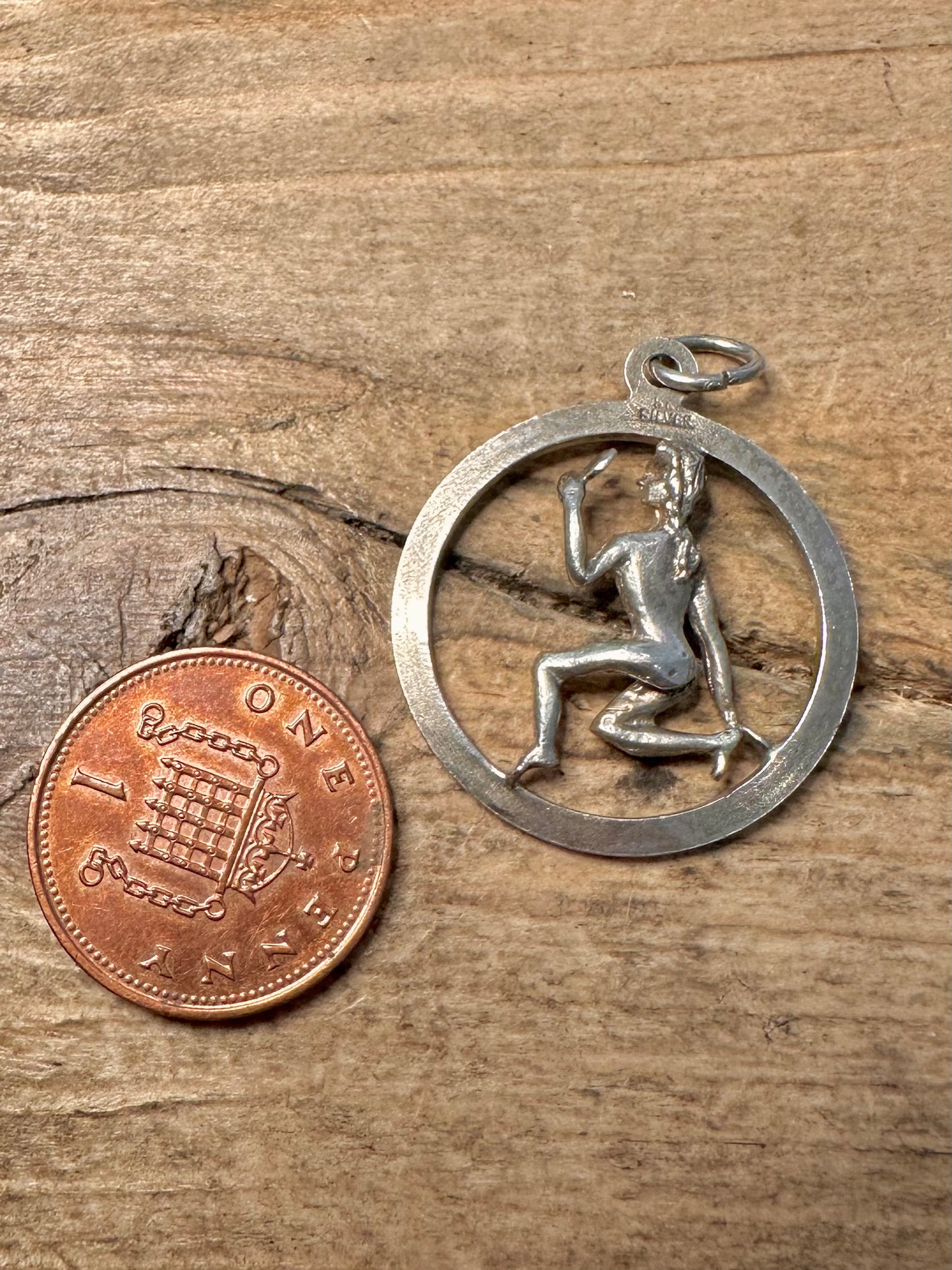 Vintage Virgo Zodiac Sign Women 925 Silver Pendant