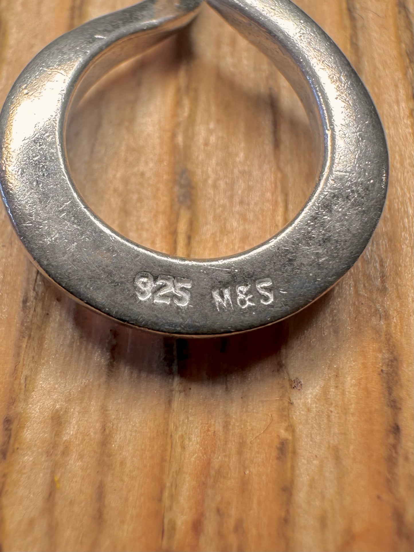 Modernistischer Kreis 925 Sterling Silber Hersteller M&S Anhänger