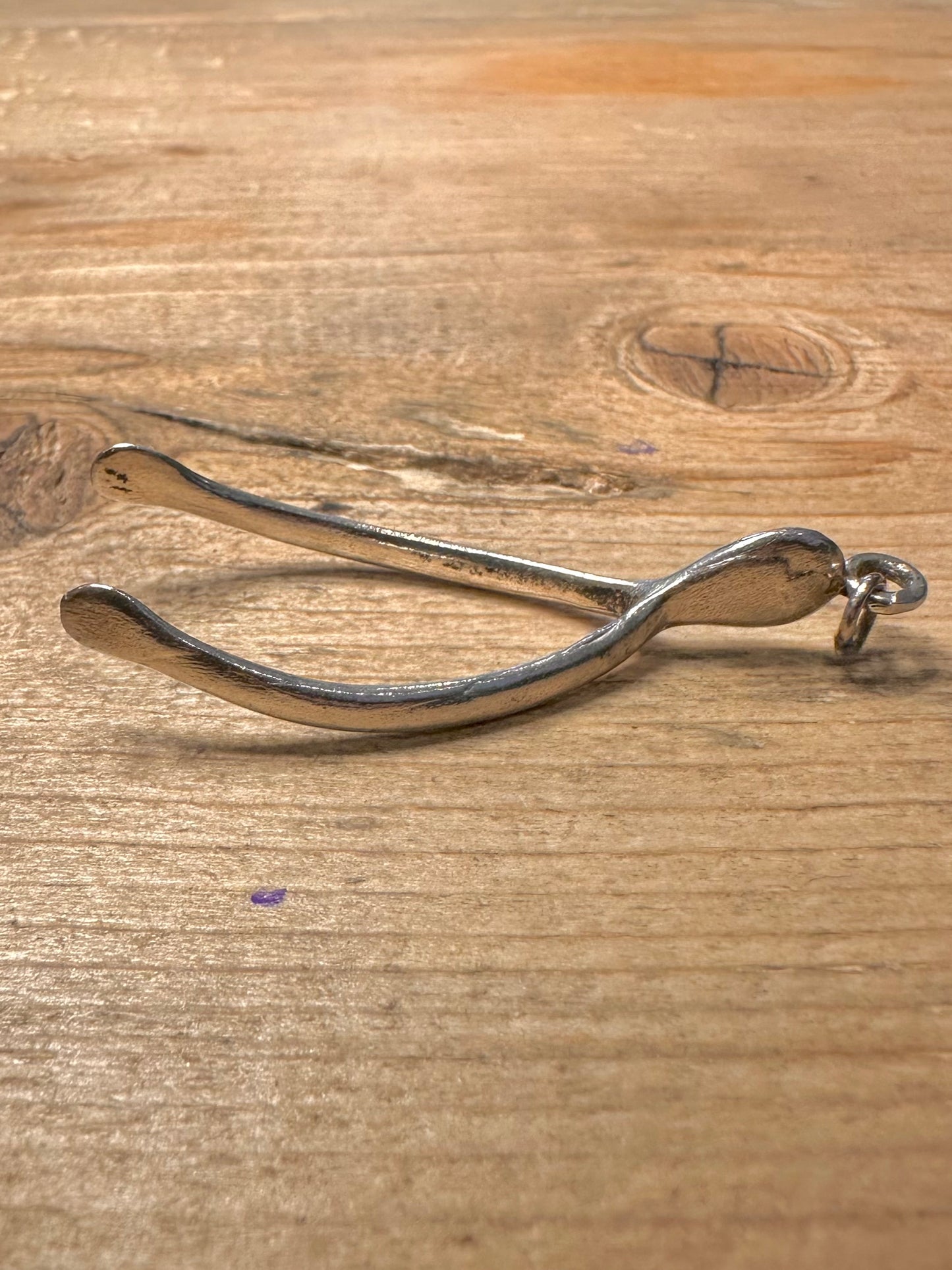 Vintage Wishbone 925 Silver Pendant