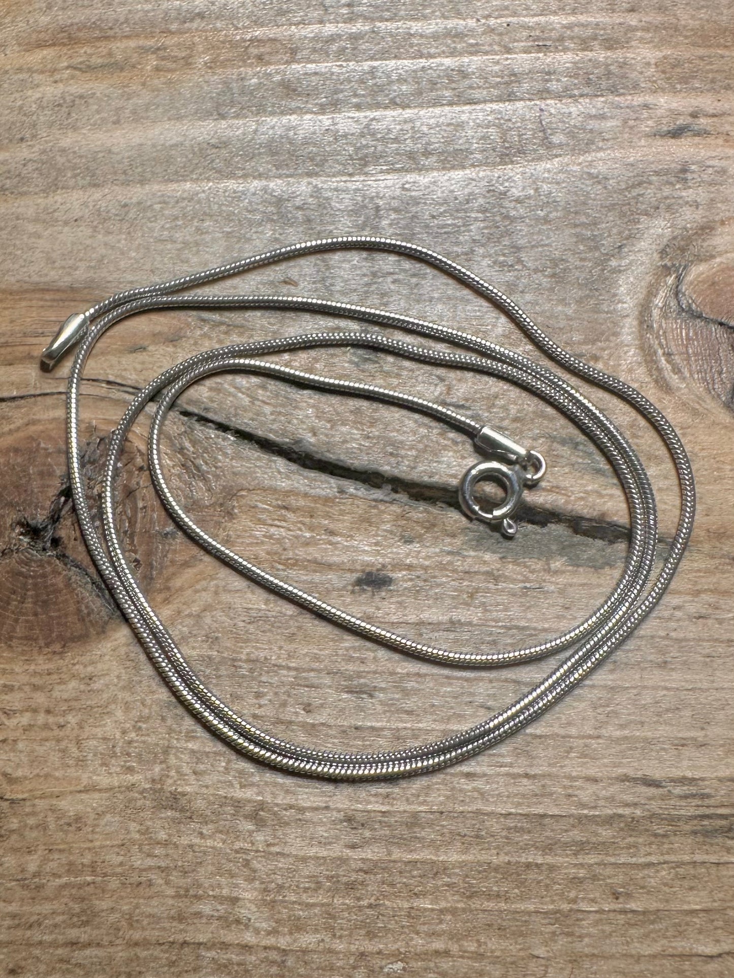 Vintage Snake Chain 925 Silver 17.8 inch Necklace