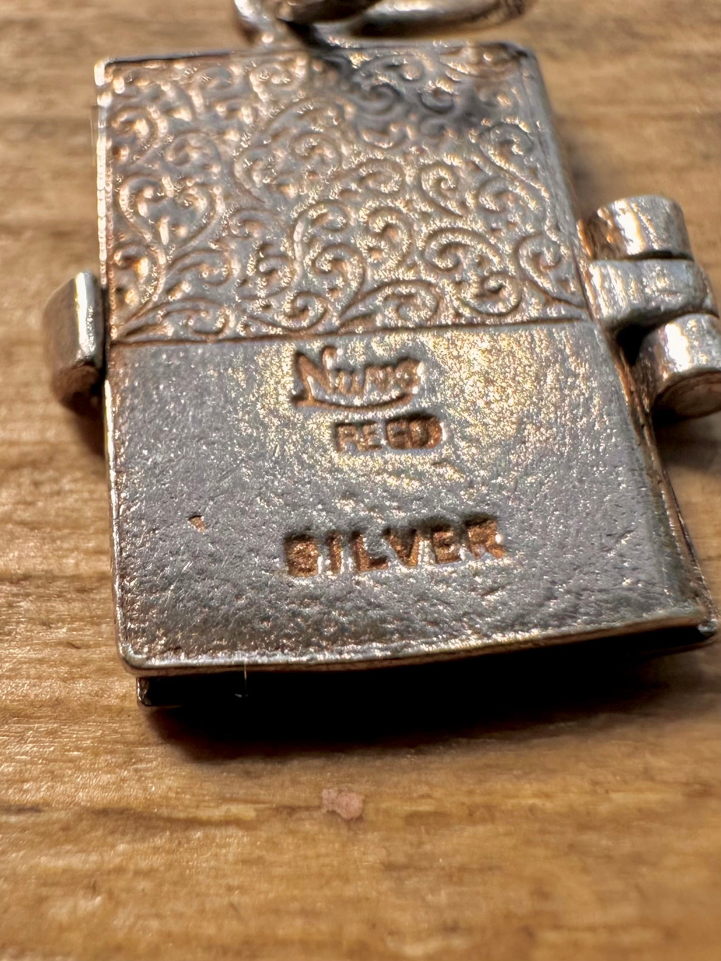 Vintage Nuvo Driving License with Paper 925 Silver Charm Pendant