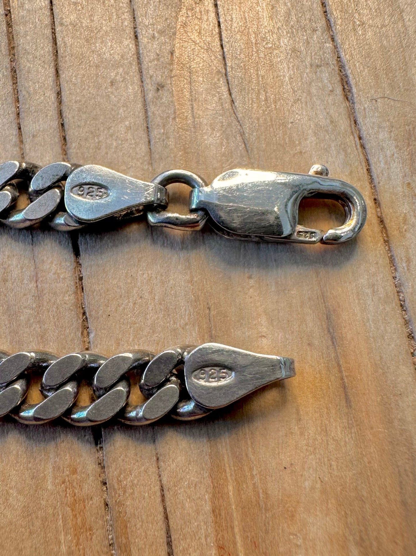 Vintage Curb Chain 925 Silver 24 inch Necklace