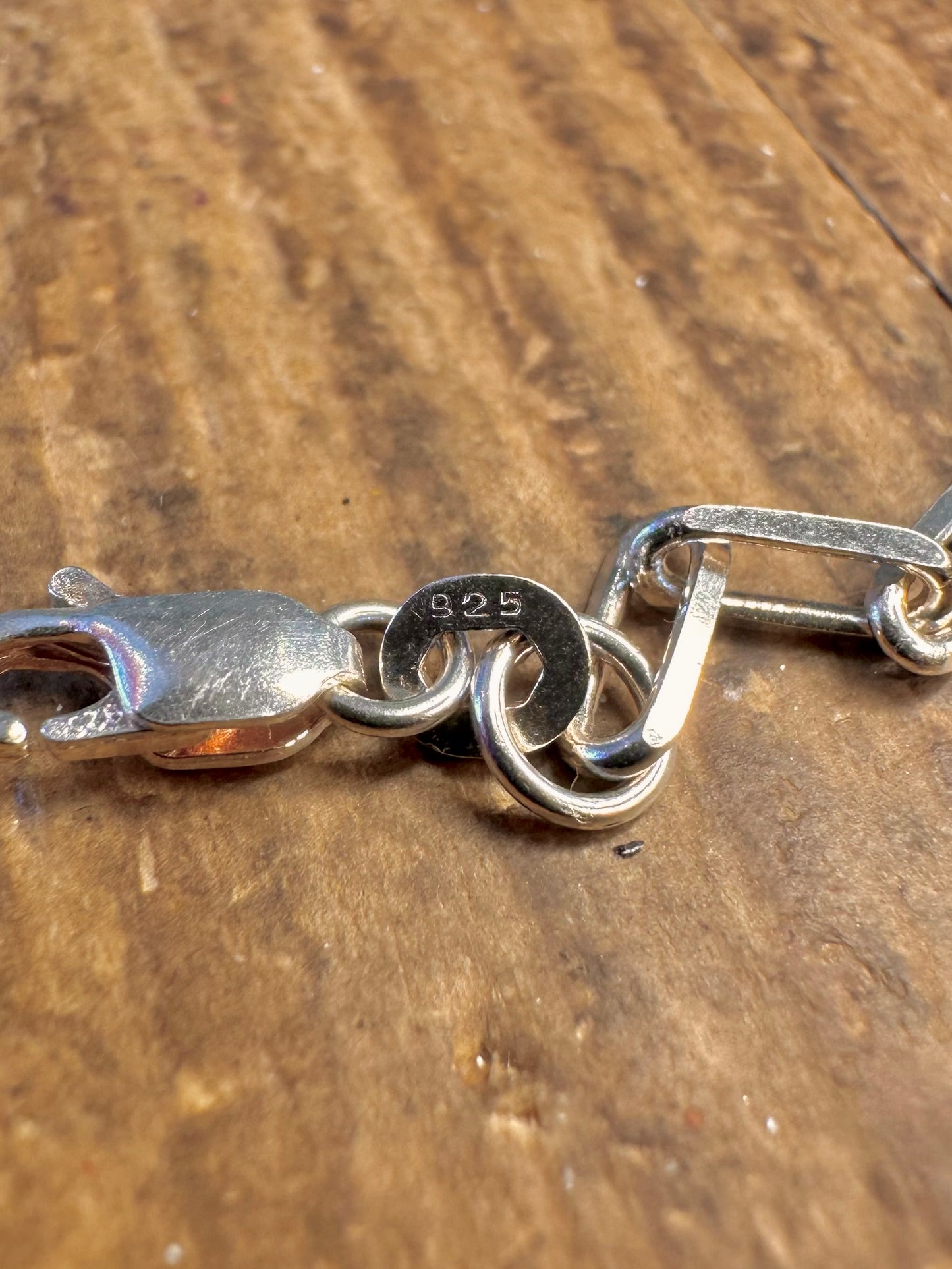 Paper Link Chain 925 Sterling Silver 16 inch Necklace