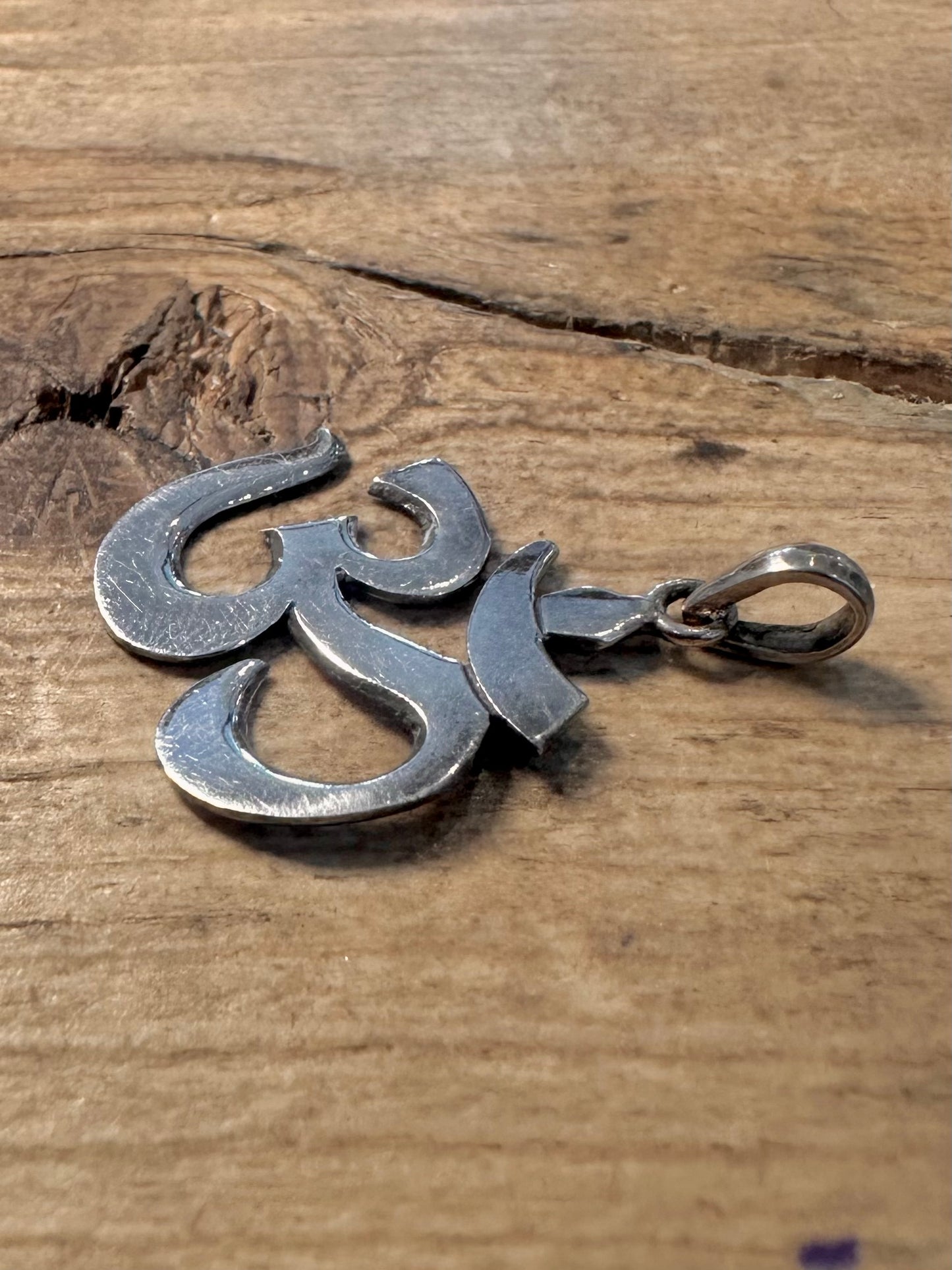 Vintage Om 925 Silver Pendant