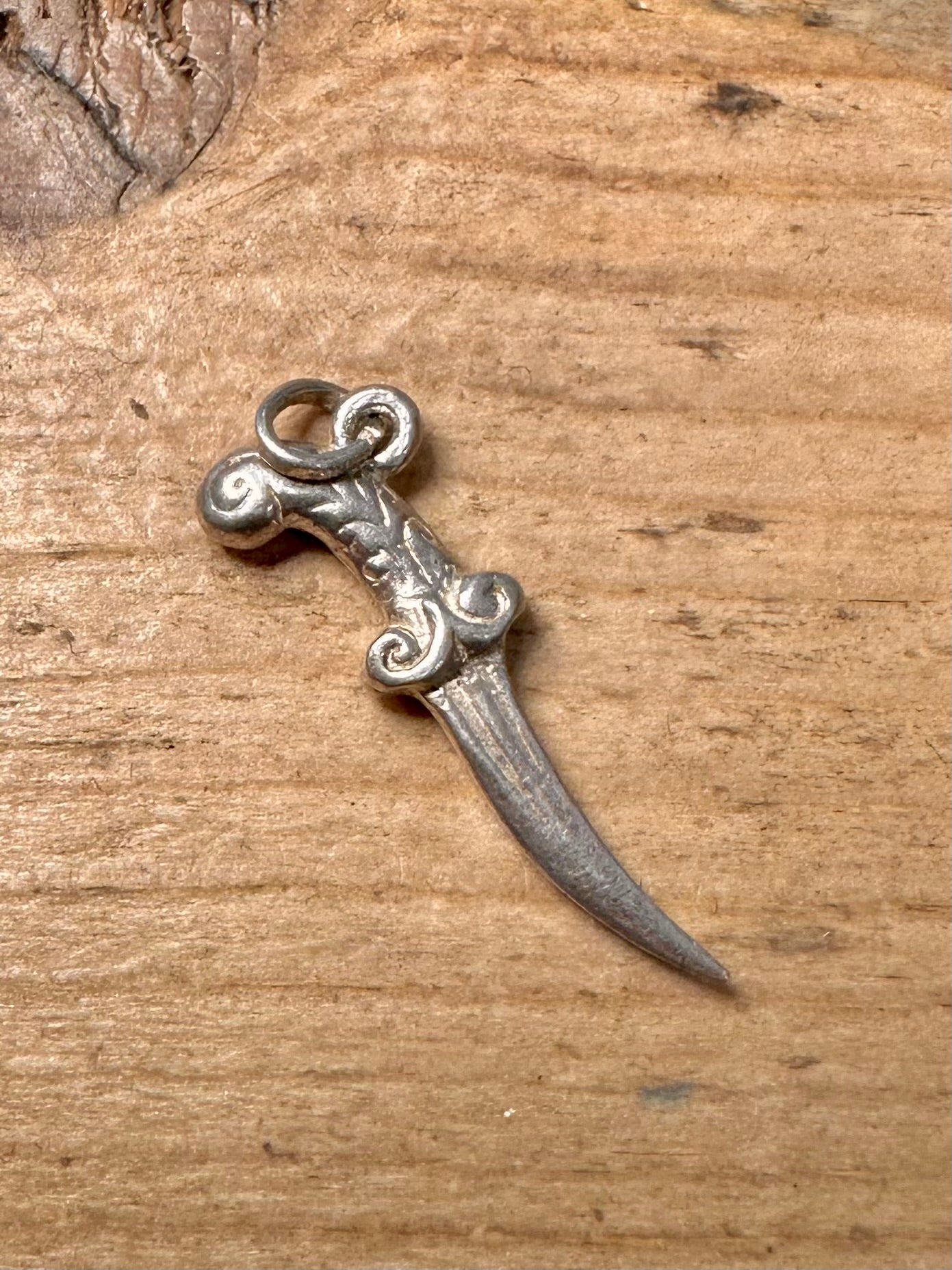 Vintage Dagger 925 Silver Pendant