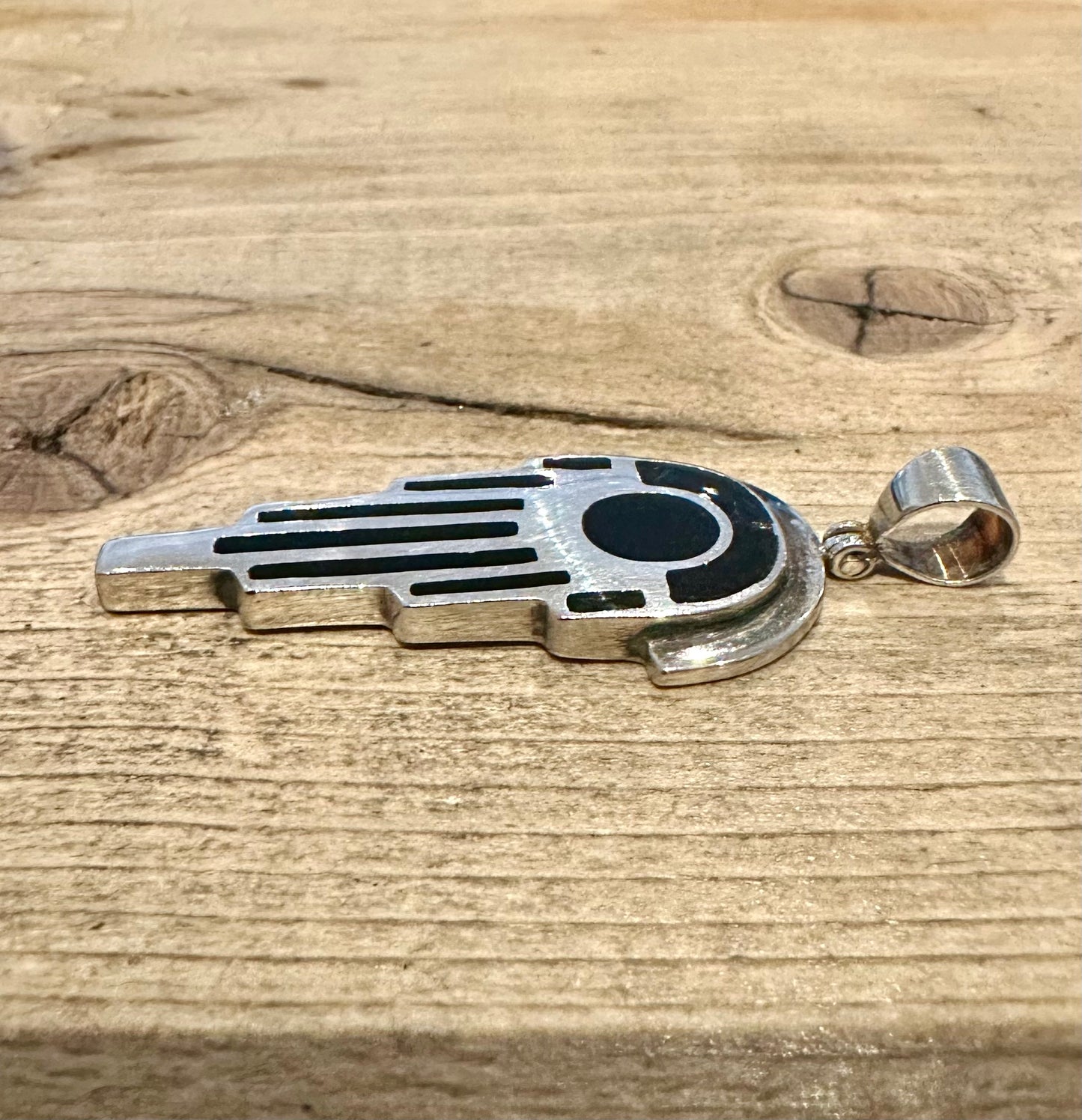 Vintage Art Deco Style Pharaoh 925 Silver Pendant