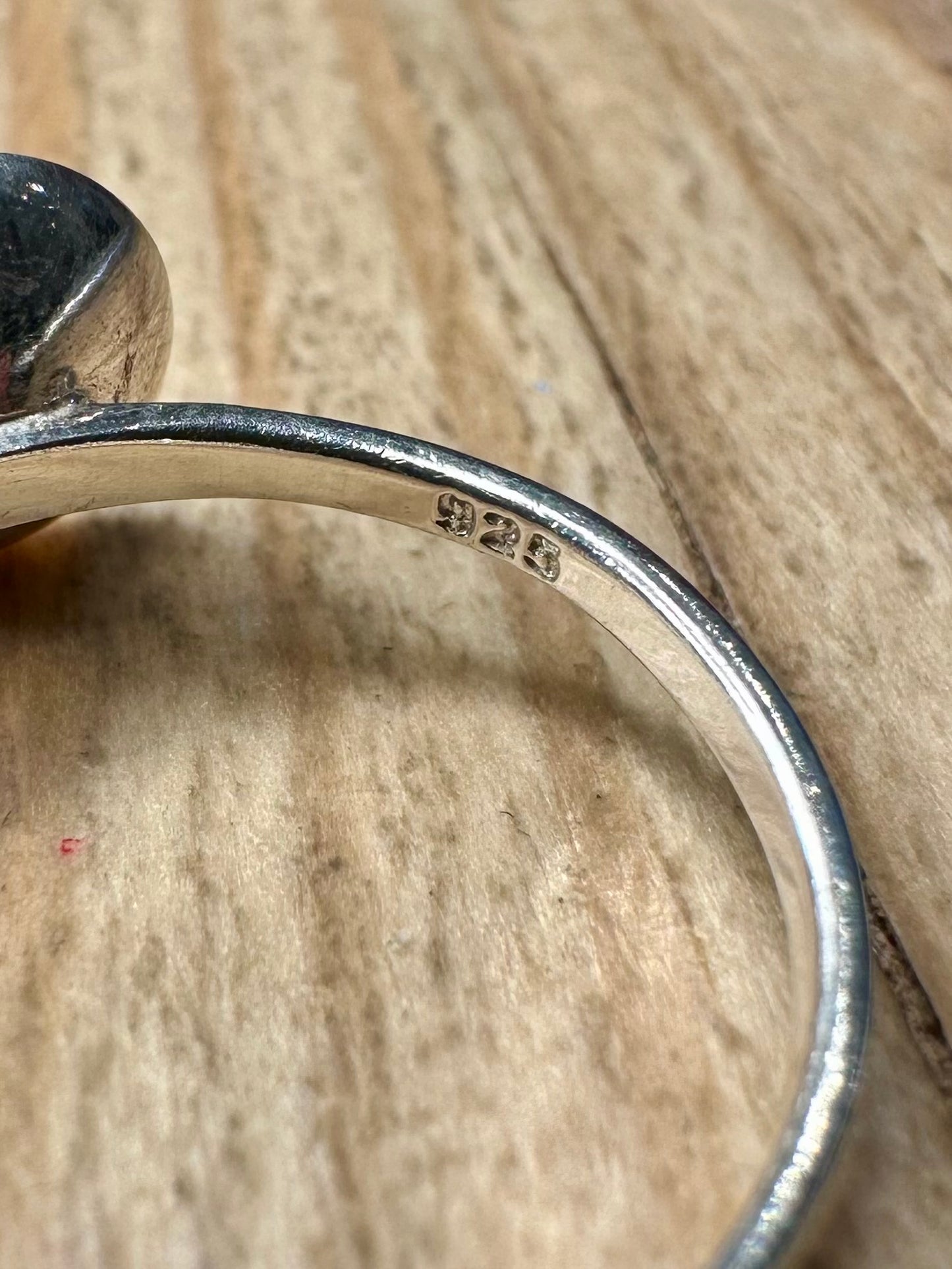 Modern CZ Shiny Stone 925 Sterling Silver Size P Ring
