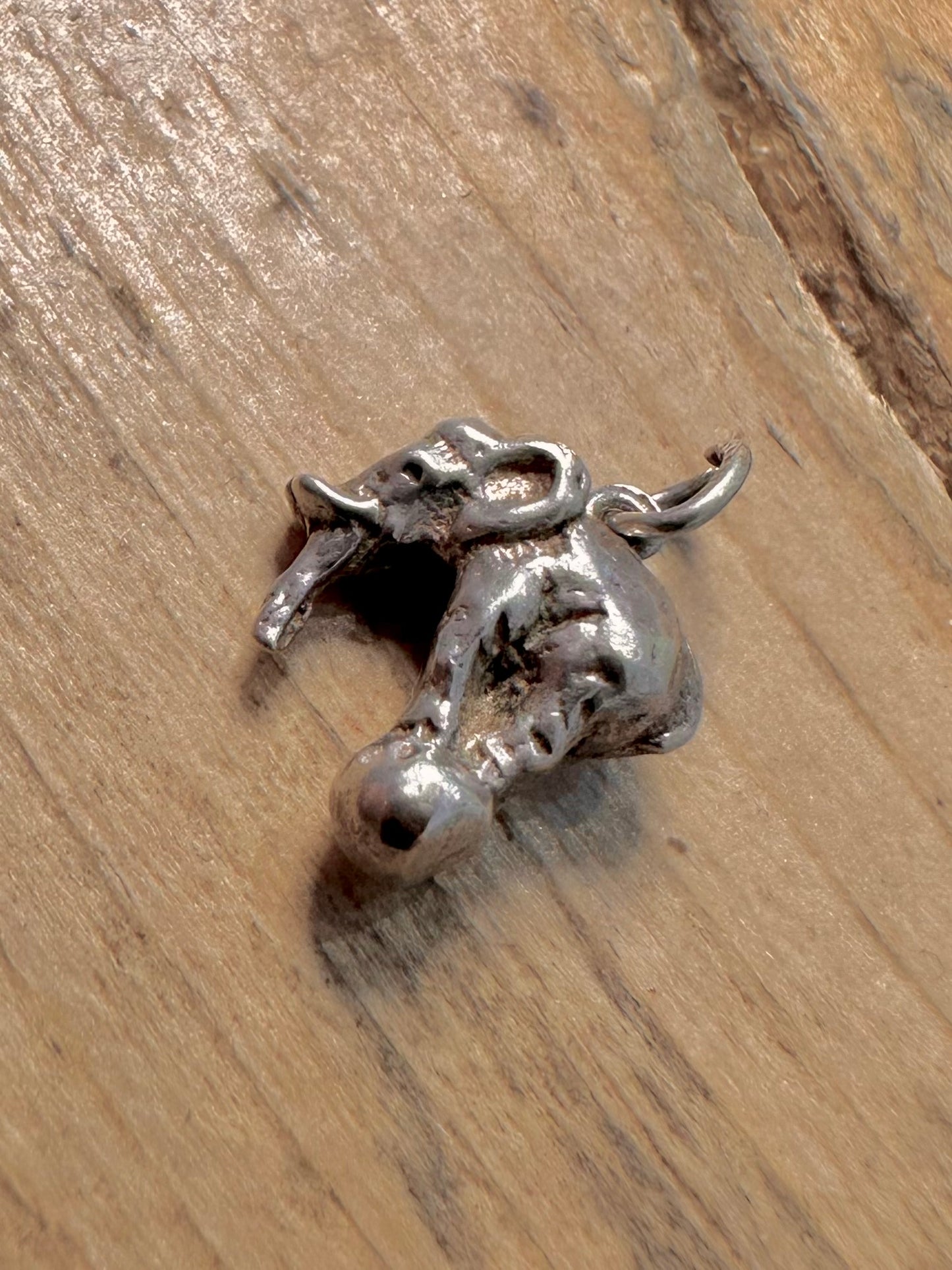 Vintage Performing Elephant 925 Silver Charm Pendant