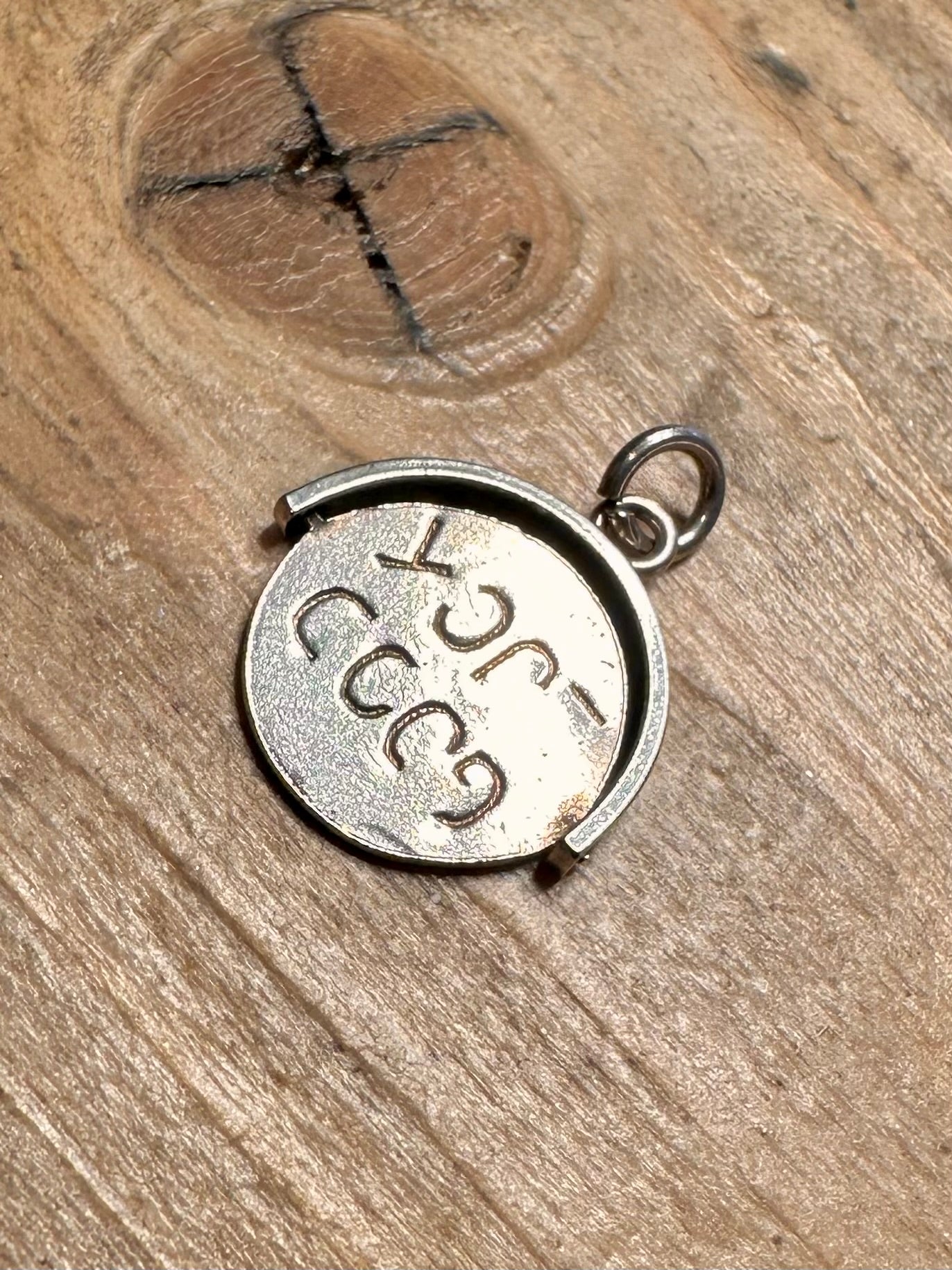 Vintage Good Luck Spinner 925 Silver Charm Pendant