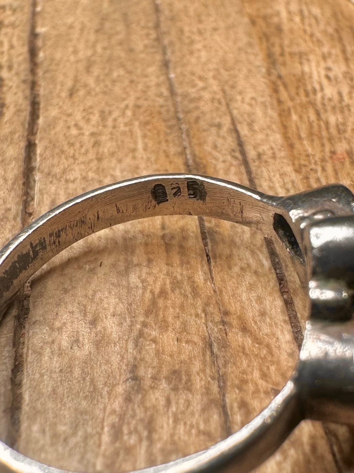 Vintage Amethyst 925 Sterling Silver Size Q Ring