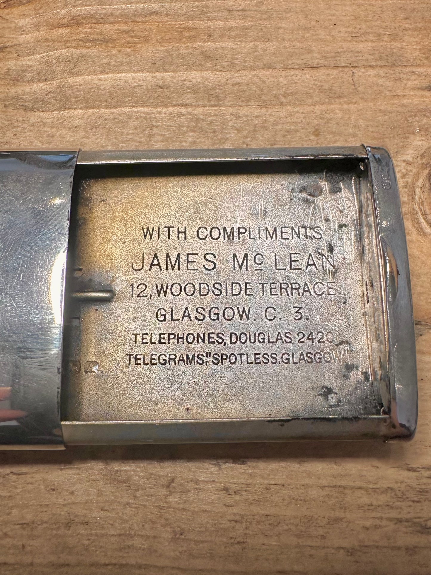 Antique 1925 Excellent Condition Cigarette Matchbox 925 Silver Collectable