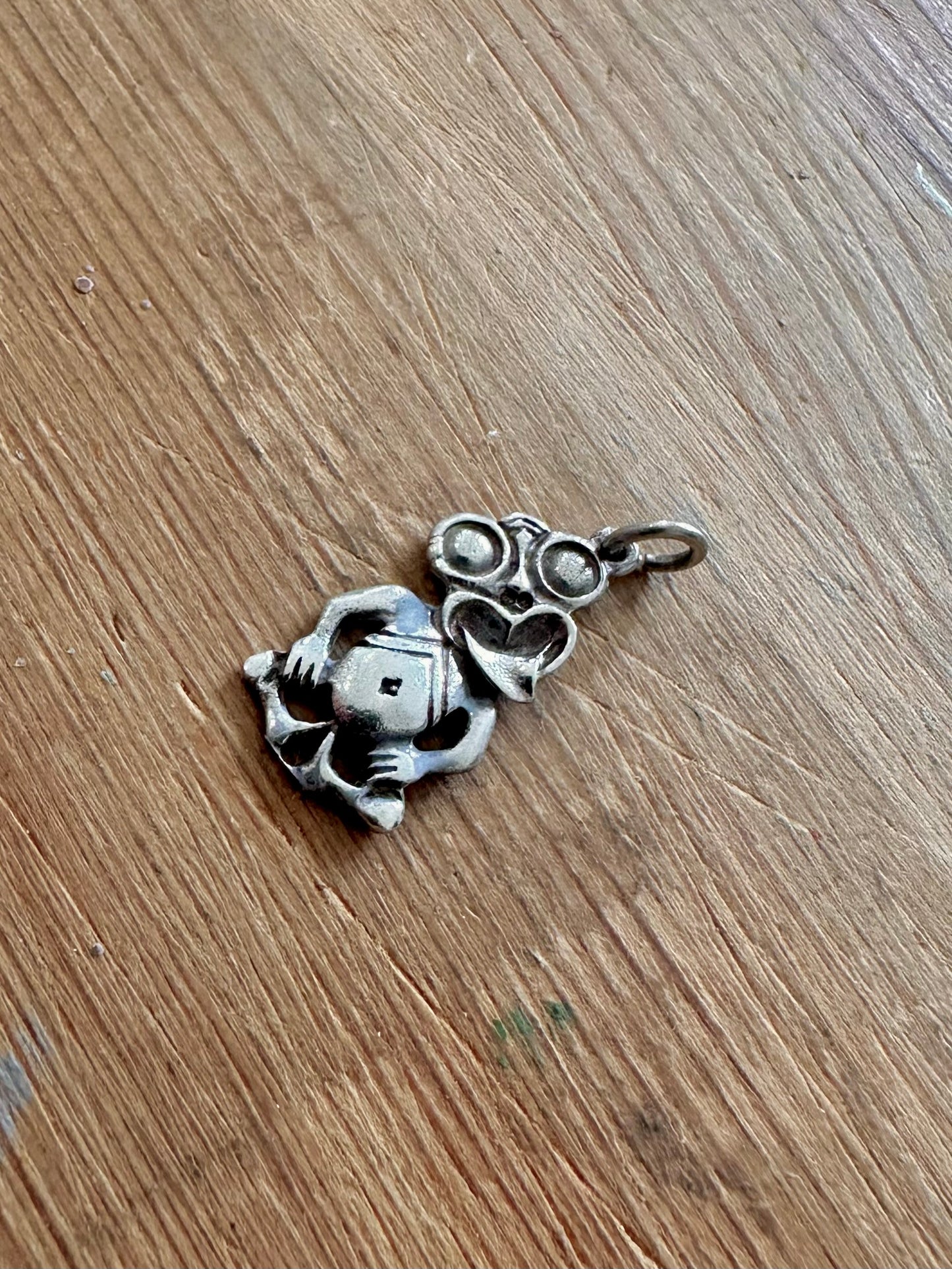 Vintage Māori Tiki Figure 925 Silver Pendant