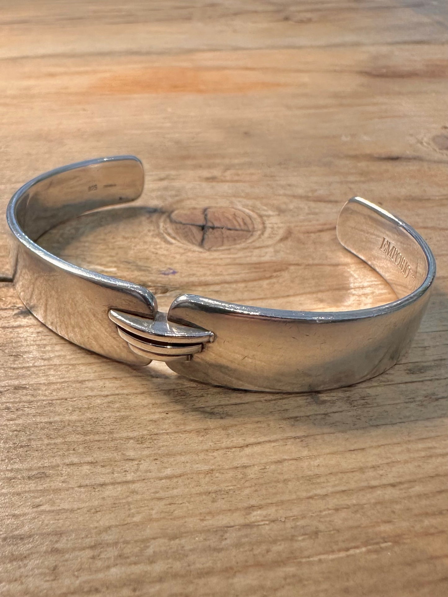 Vintage Emporia Armani Articulated 925 Silver Cuff Bangle