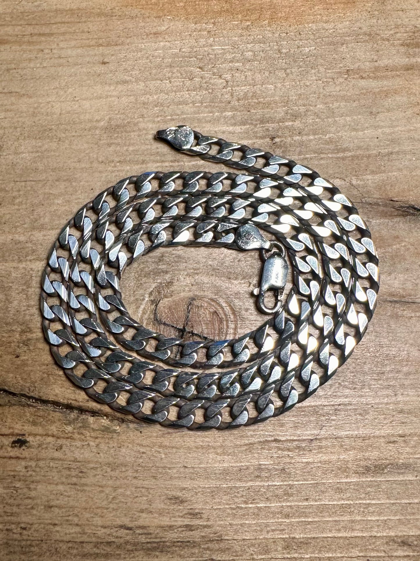 Vintage Curb Chain 925 Silver 20.2 inch Necklace