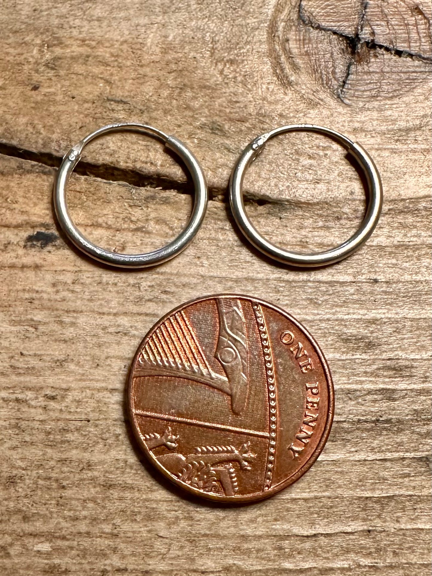 Vintage Small Hoops 925 Silver Earrings