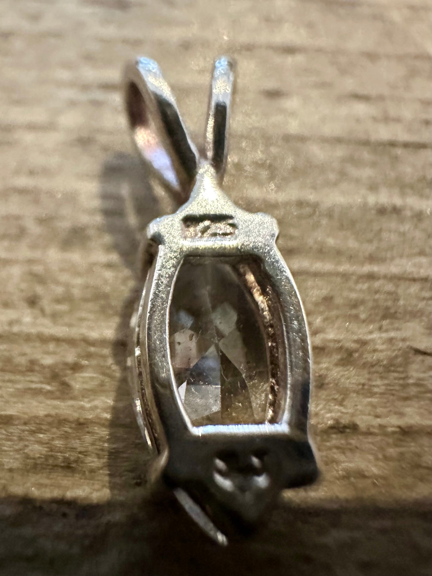 Vintage CZ Stone 925 Silver Pendant