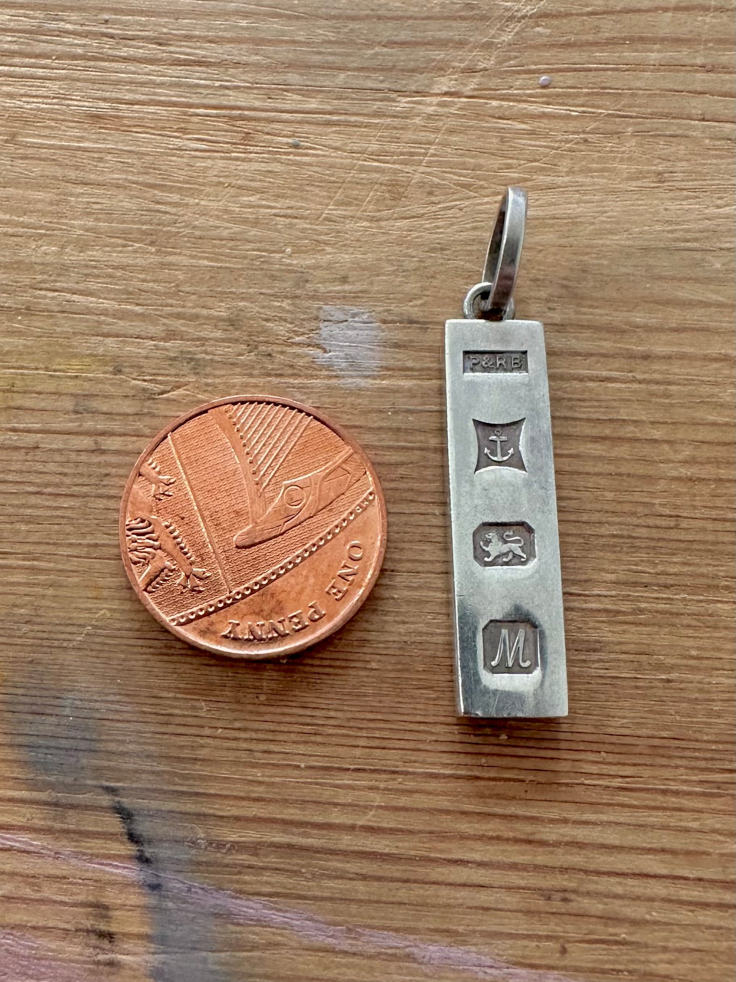 Vintage 1961 Ingot 925 Silver Pendant