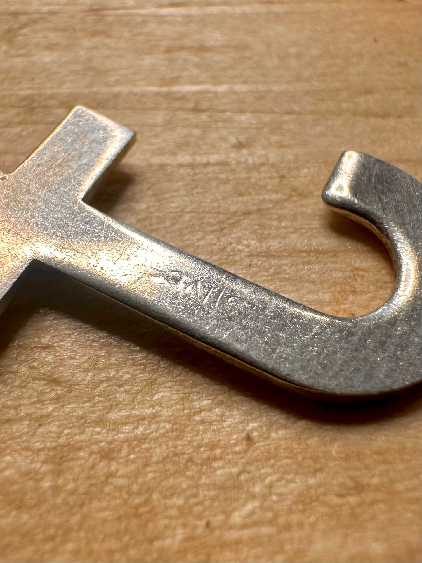 Vintage J Letter 925 Silver Pendant