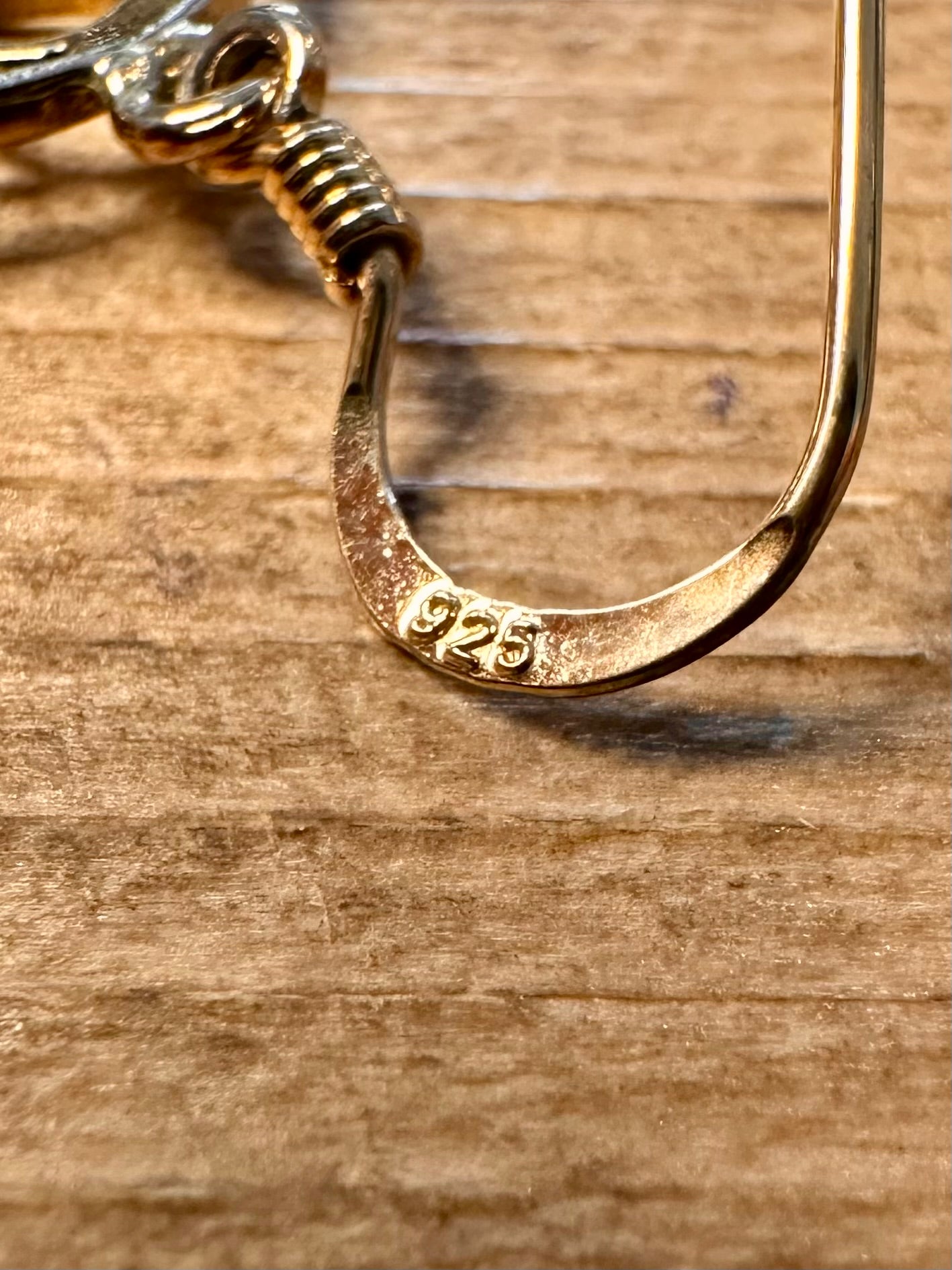 Vintage Egyptian Gold on Silver 925 Silver Earrings
