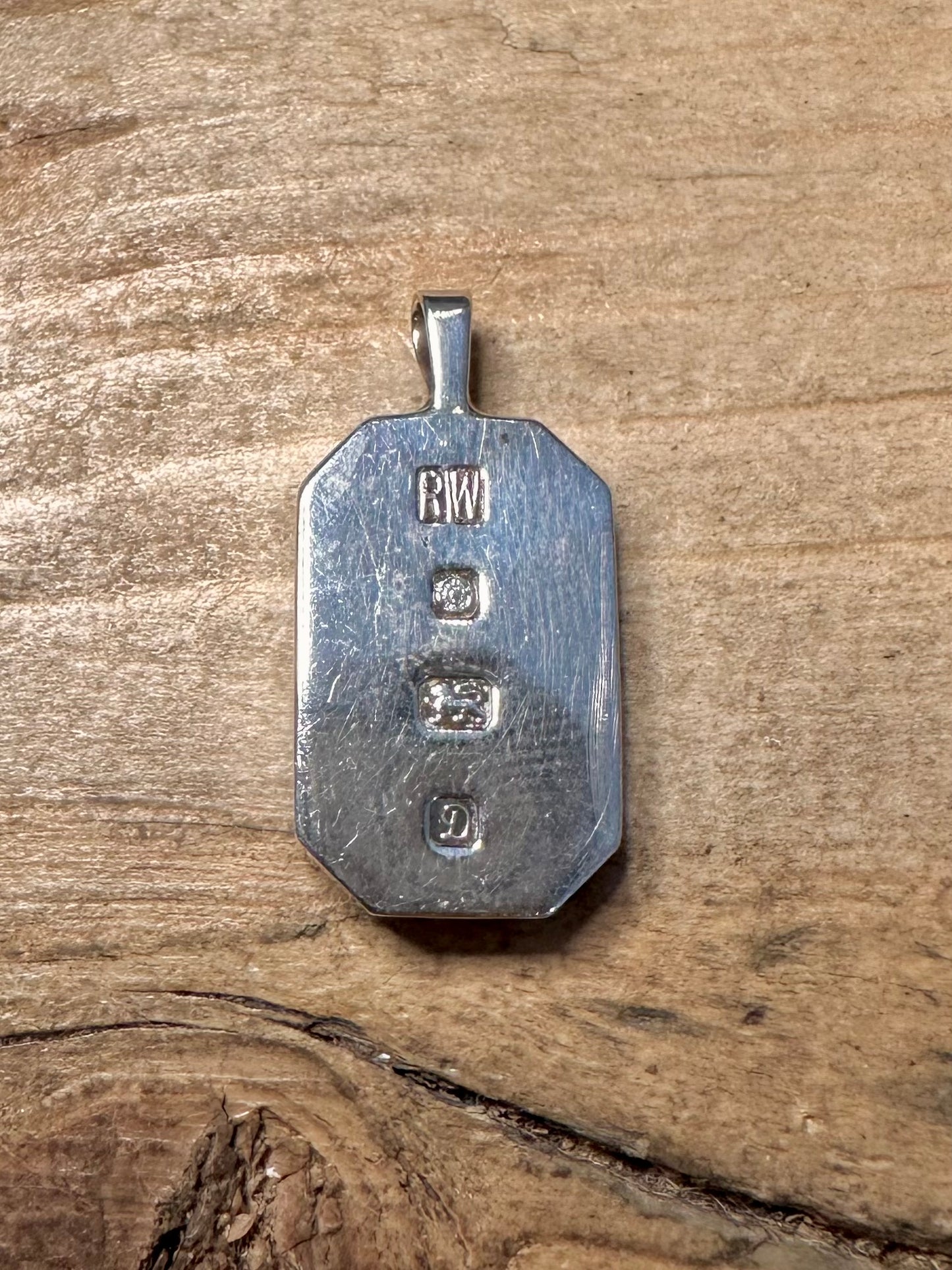 Vintage 1978 Black Stone 925 Hallmarked Pendant