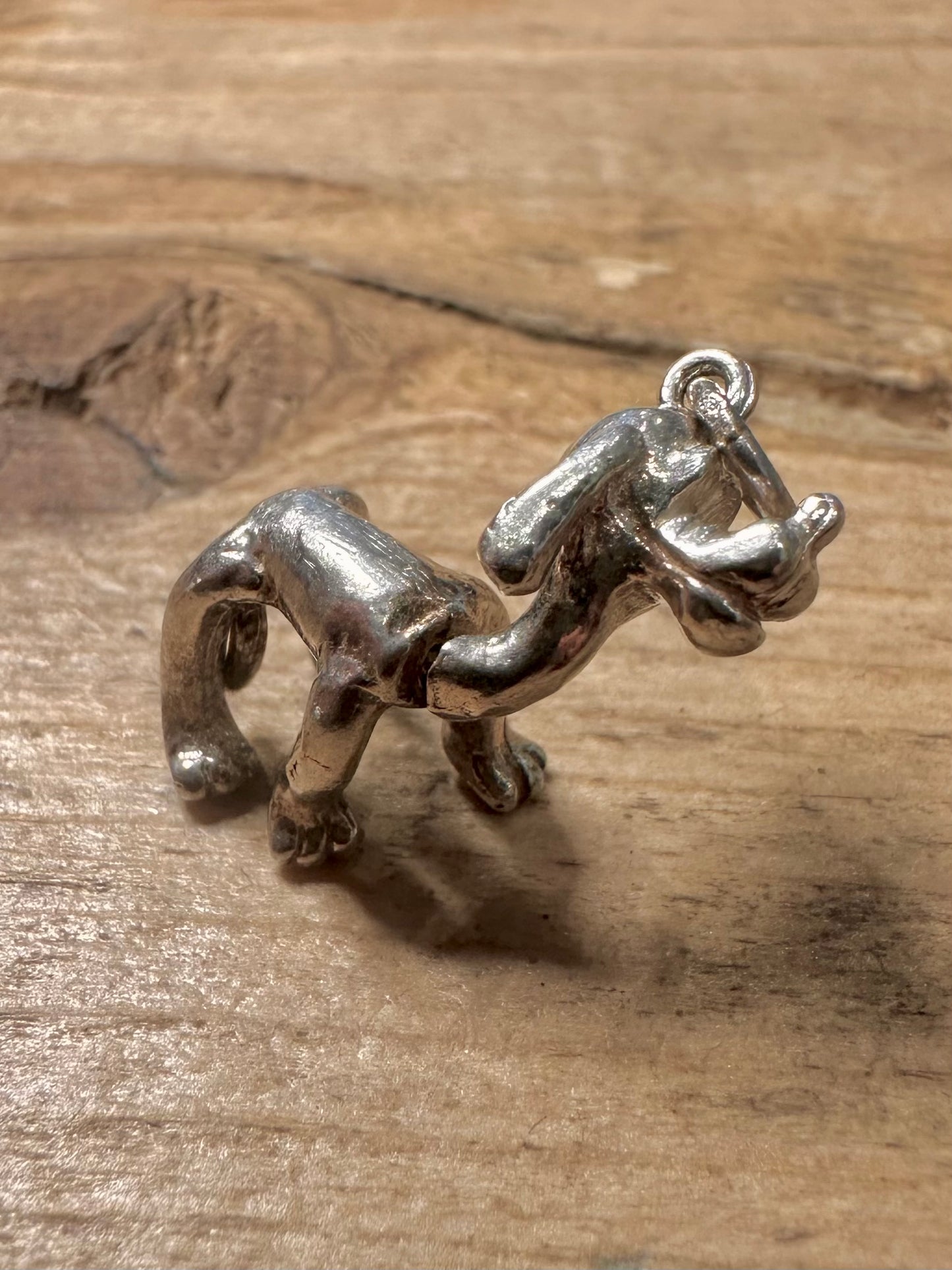 Vintage Pluto Moving Head Dog 925 Silver Pendant