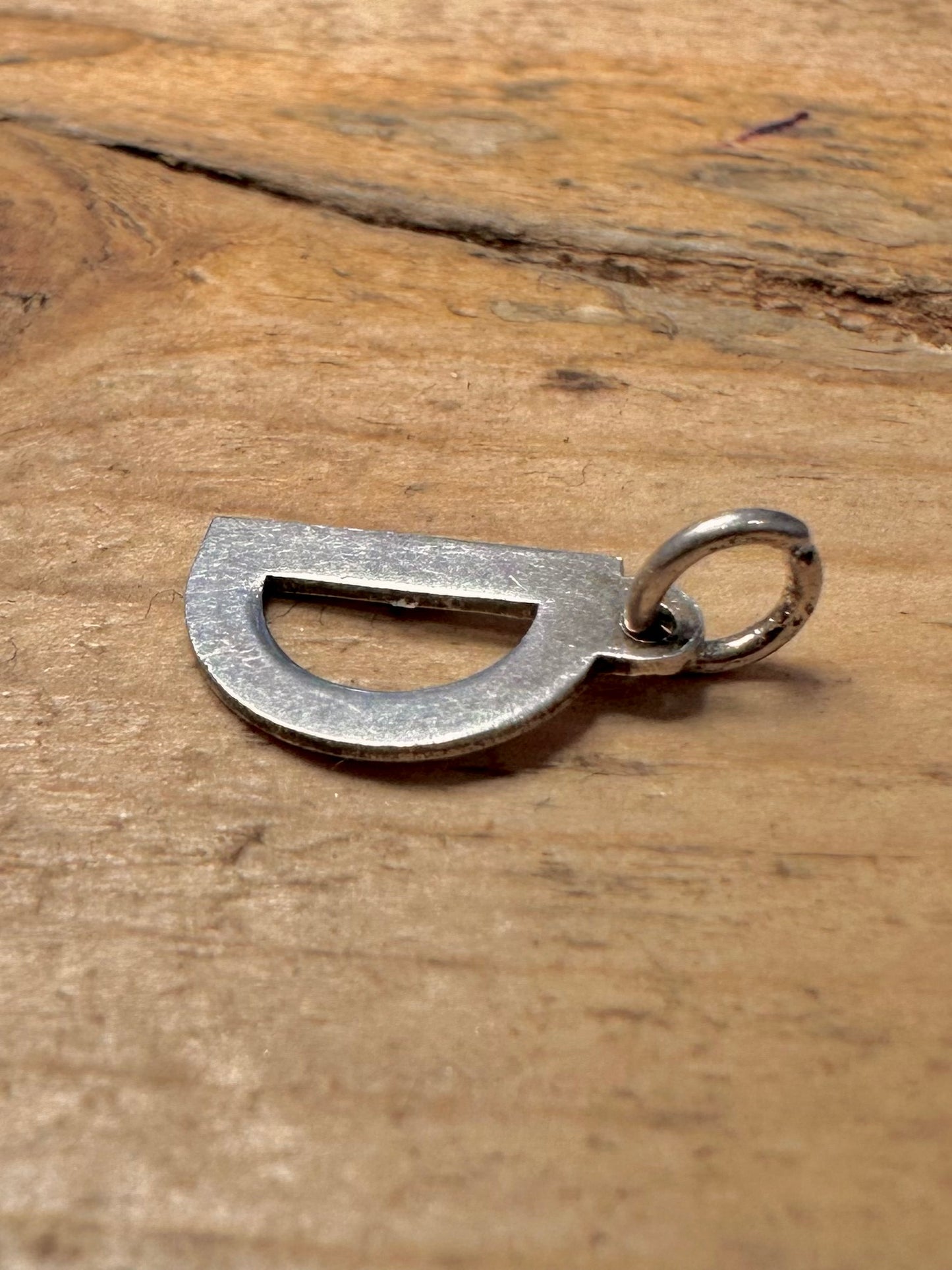 Vintage Letter D 925 Silver Pendant