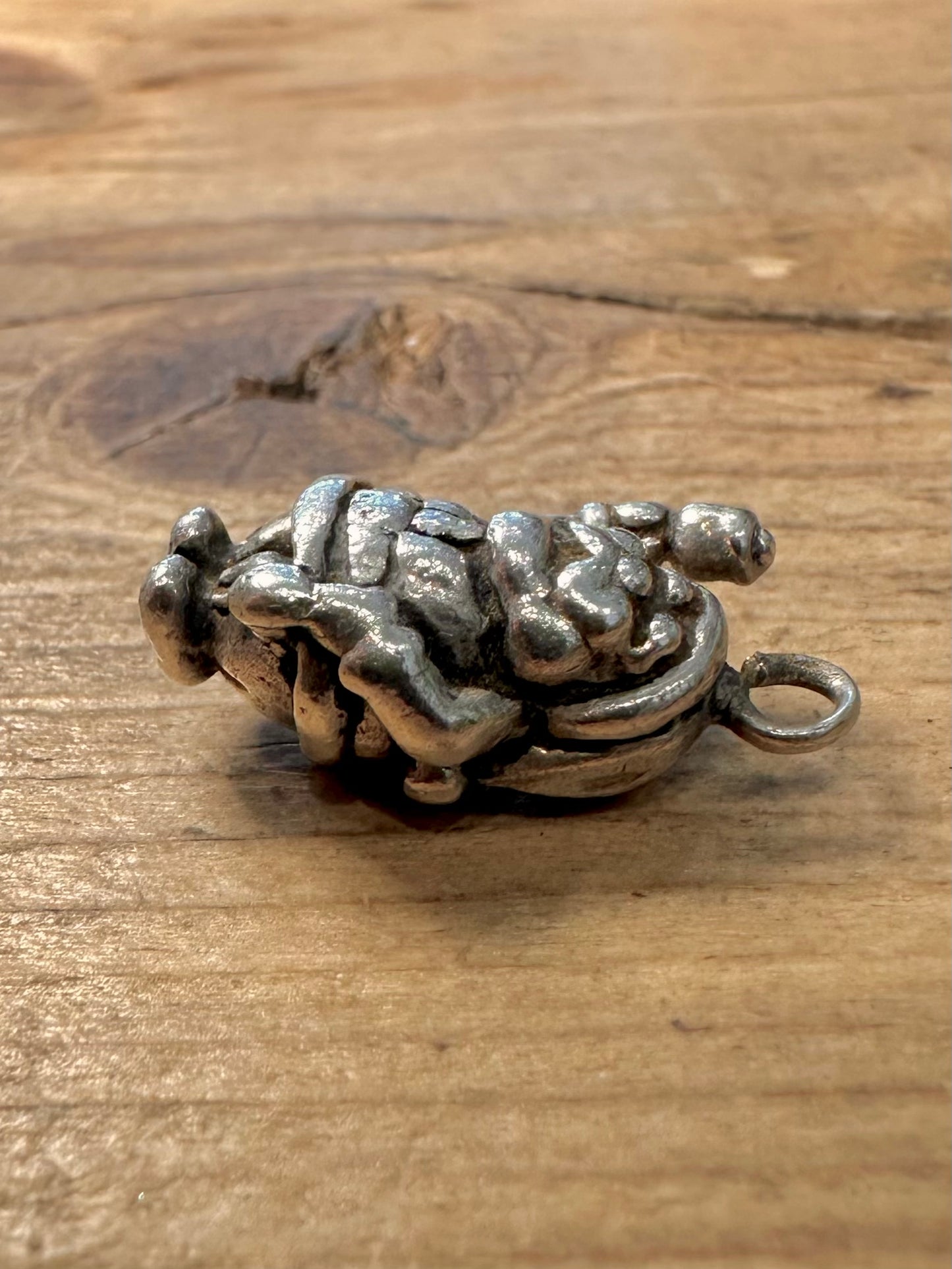 Vintage Santa Claus 925 Silver Charm Pendant