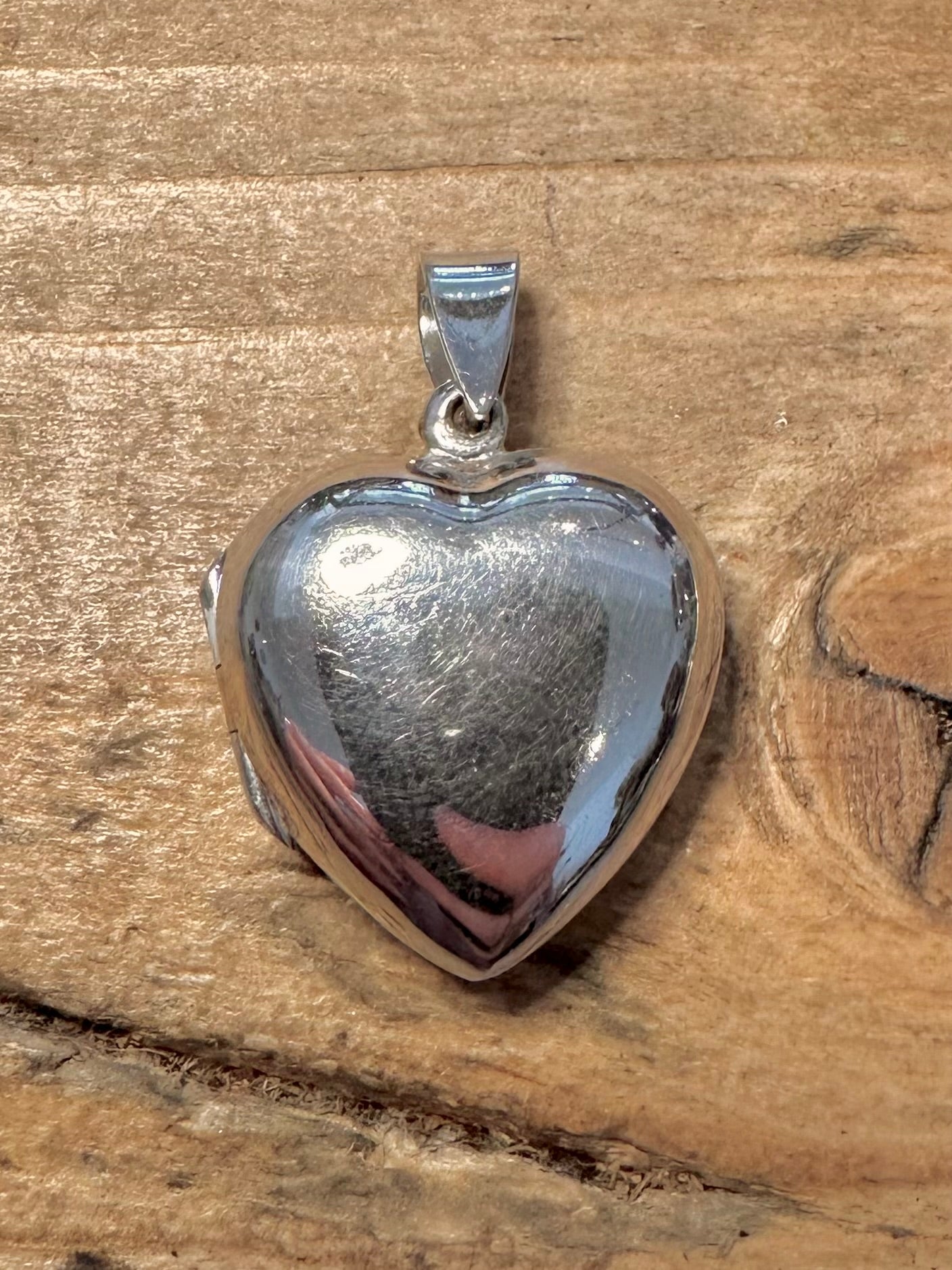 Modern Puff Heart Locket 925 Silver Pendant