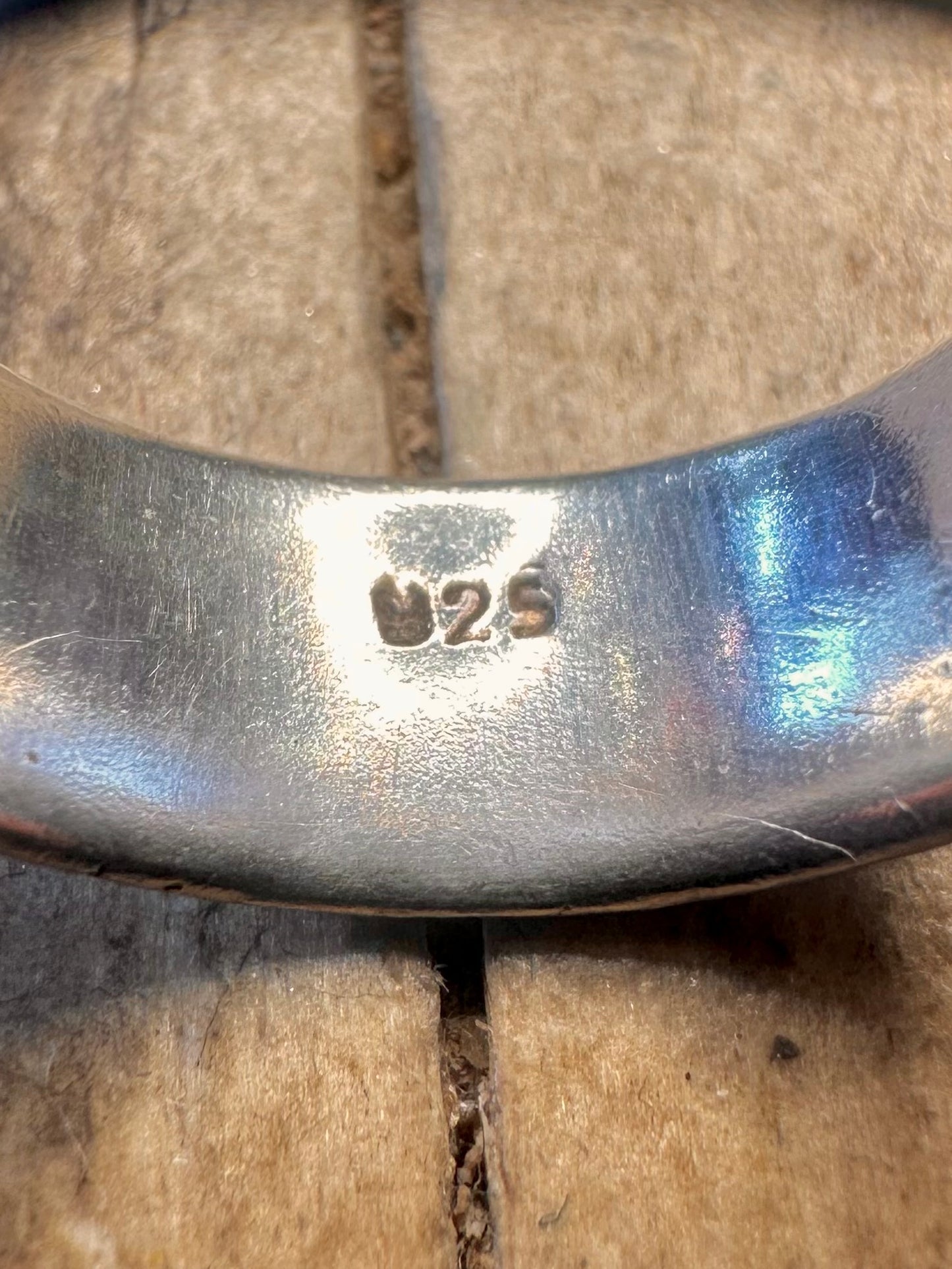 Star and Moon Band 925 Sterling Silber Größe H Ring