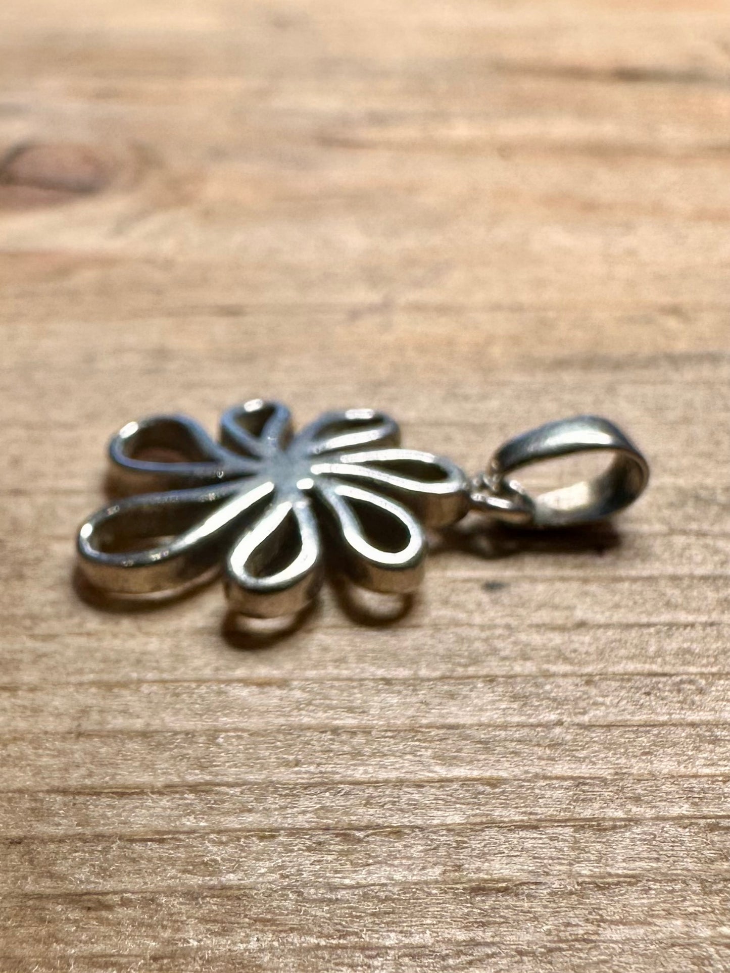 Abstract Flower 925 Silver Pendant