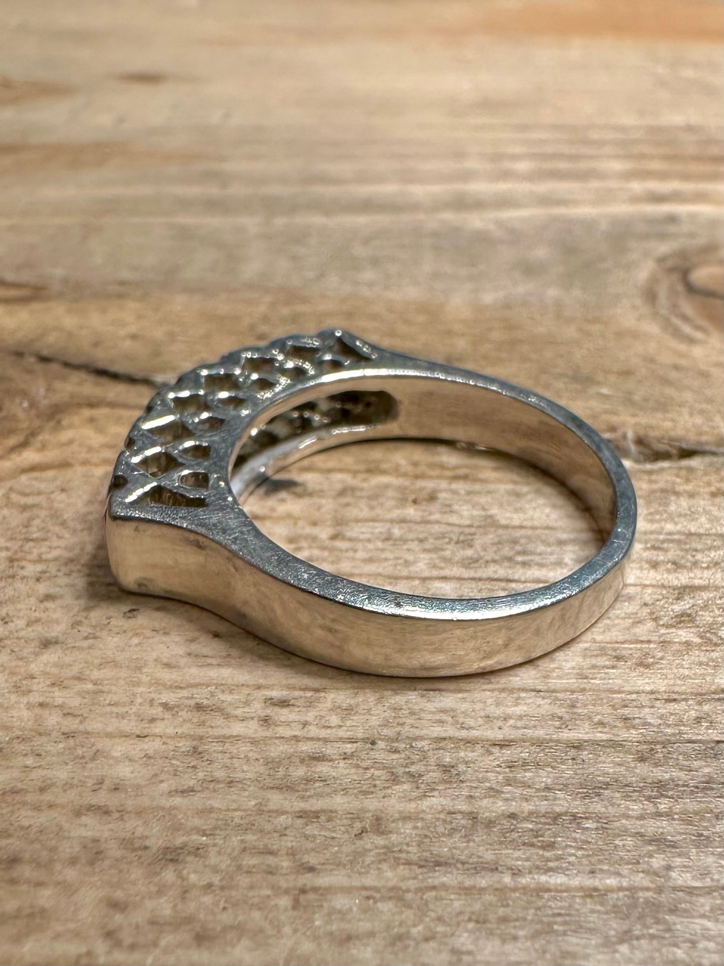 Vintage Amethyst 925 Silver Size Q Ring