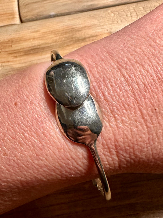 Vintage Handmade Spoons 925 Silver JB Maker Bangle