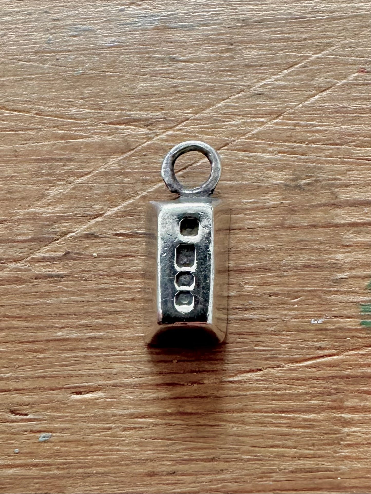 Vintage Small Ingot 925 Silver Pendant