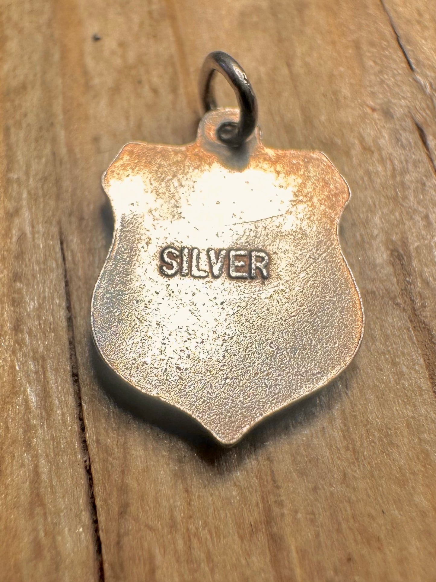 Vintage Wales Enamel Crest 925 Sterling Silver Pendant