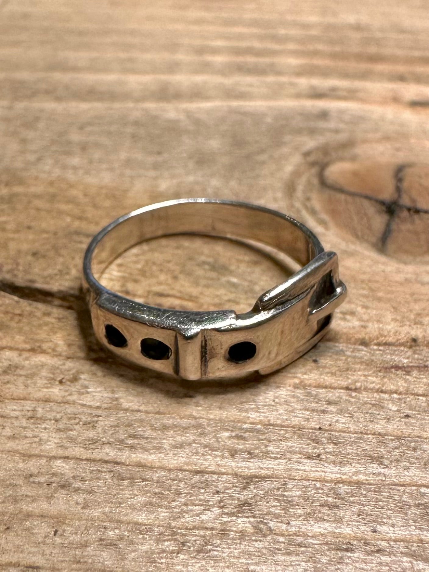 Vintage Buckle 925 Silver Size K Ring