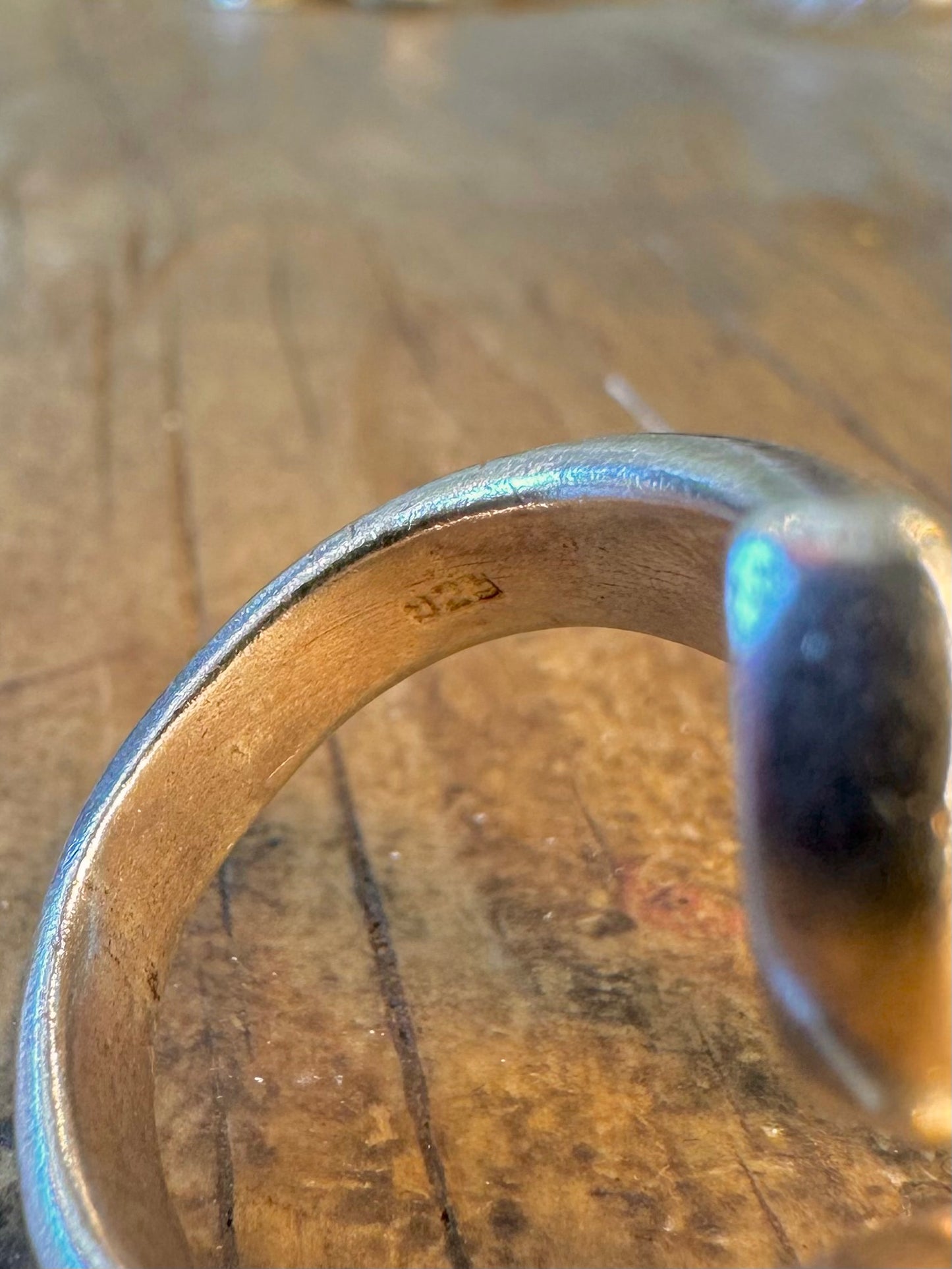 Abstract Swirl 925 Sterling Silver Size P1/2 Ring