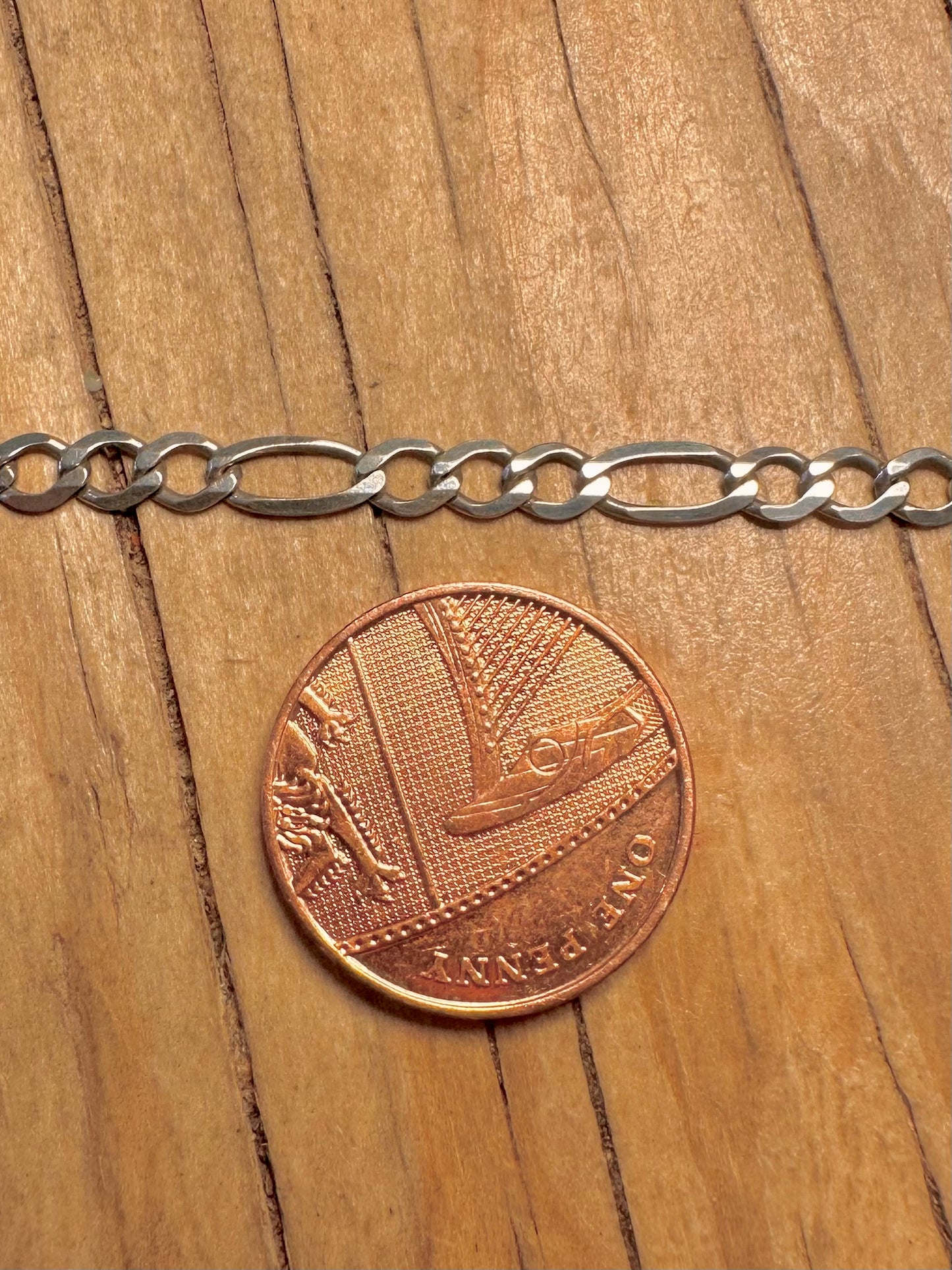 Vintage Figaro Chain 925 Sterling Silver 24.2 inch Necklace