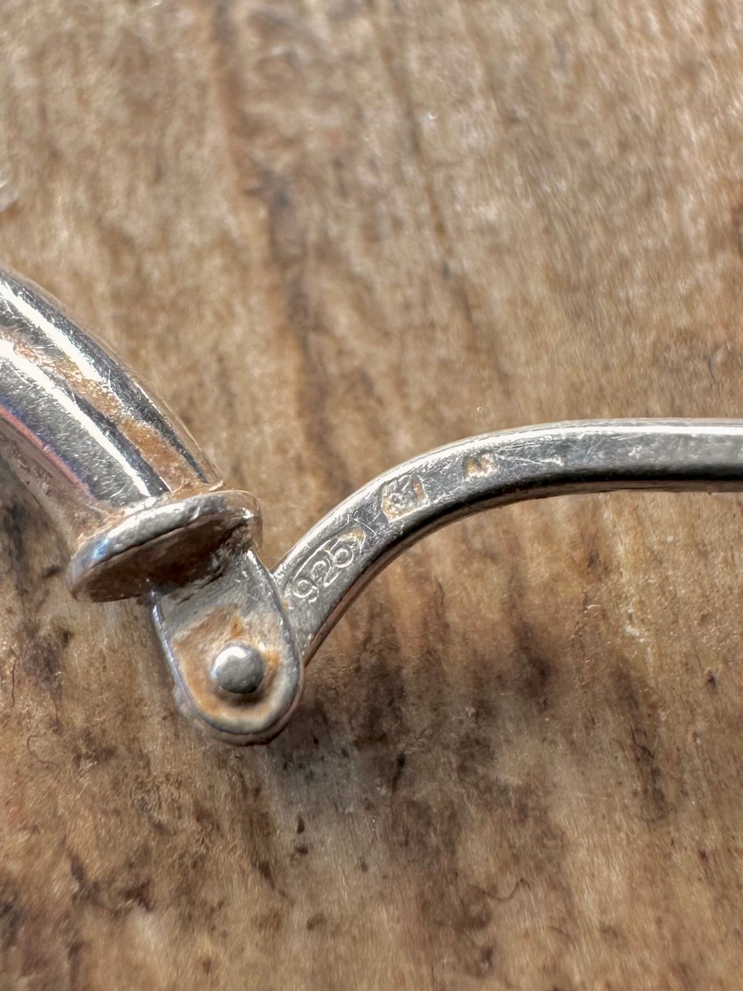 Vintage Twisted Hoops 925 Sterling Silver Earrings