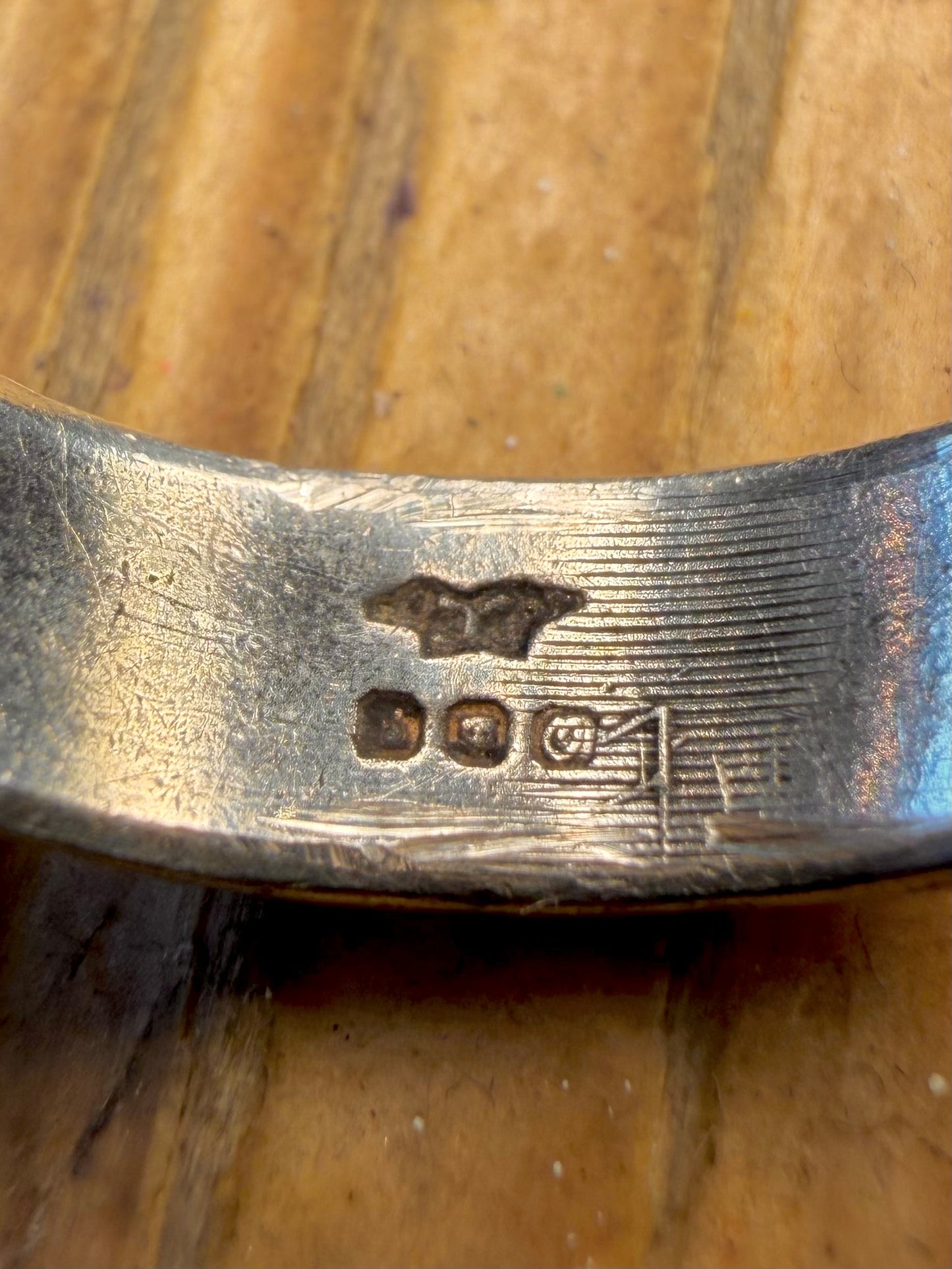 Norse Runes 1988 Band 925 Sterling Silver Size N Ring
