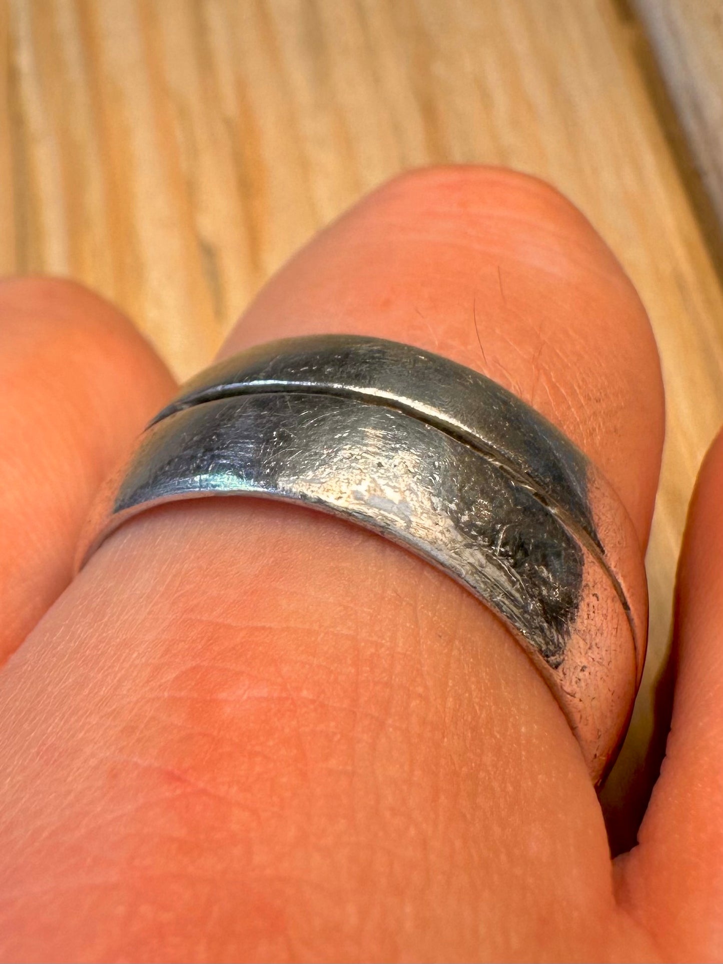 Vintage Band 925 Sterling Silver Size W1/2 Ring