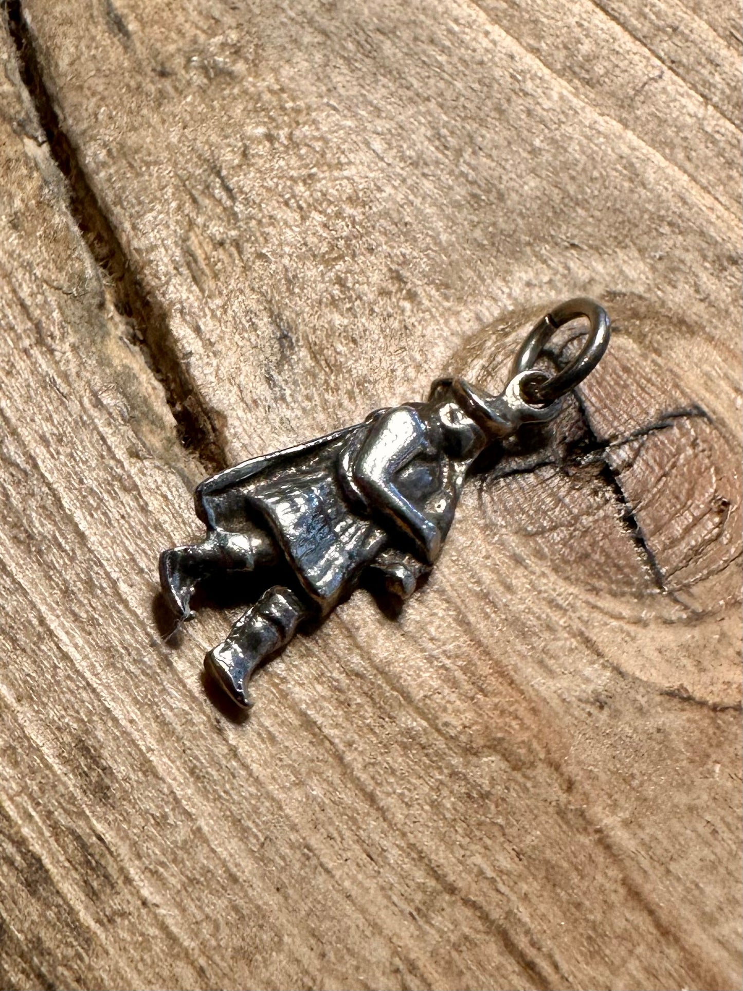Vintage Bagpipes Player 925 Silver Charm Pendant