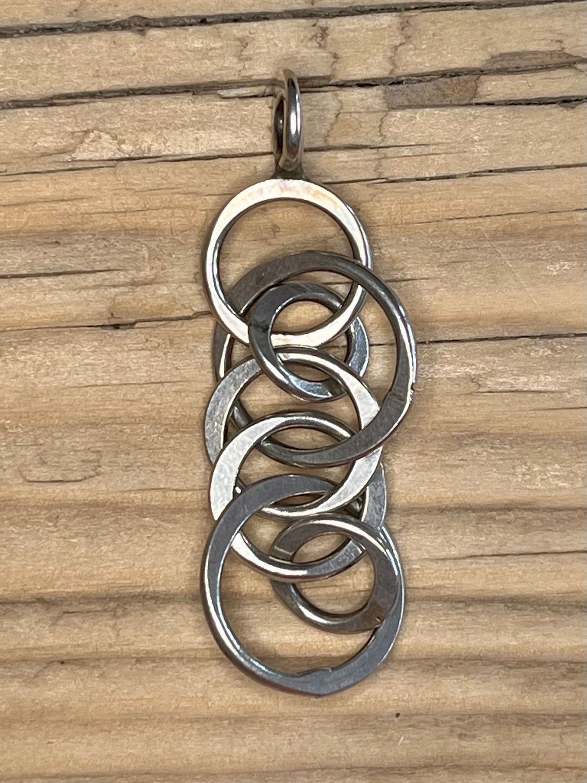 Interlocking Multi Circle 925 Sterling Silver Pendant
