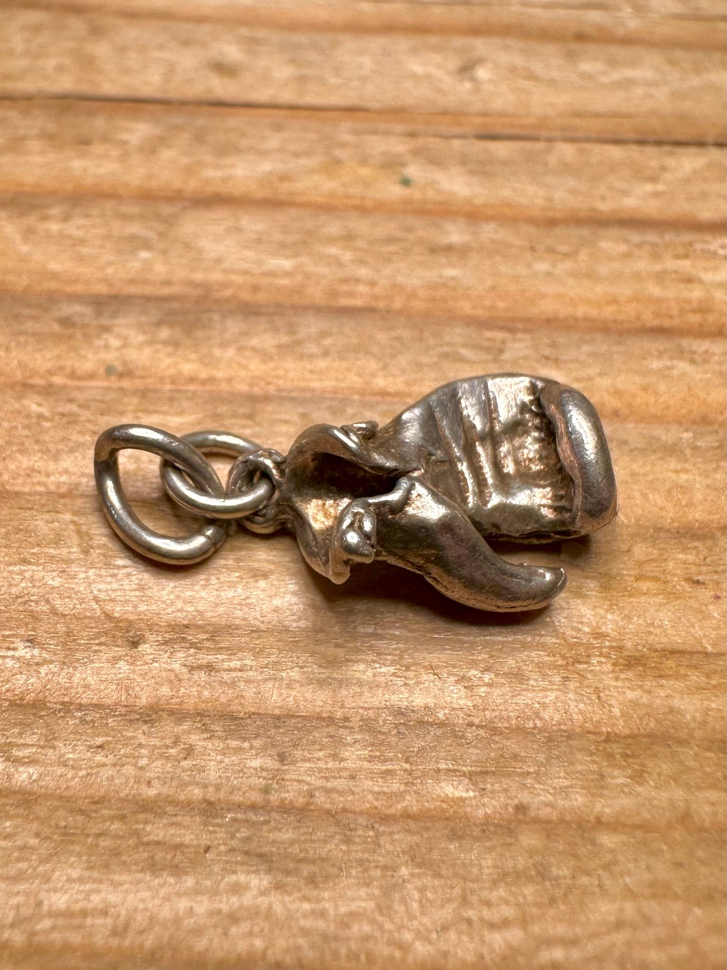 Vintage Boxing Glove 925 Sterling Silver Charm Pendant