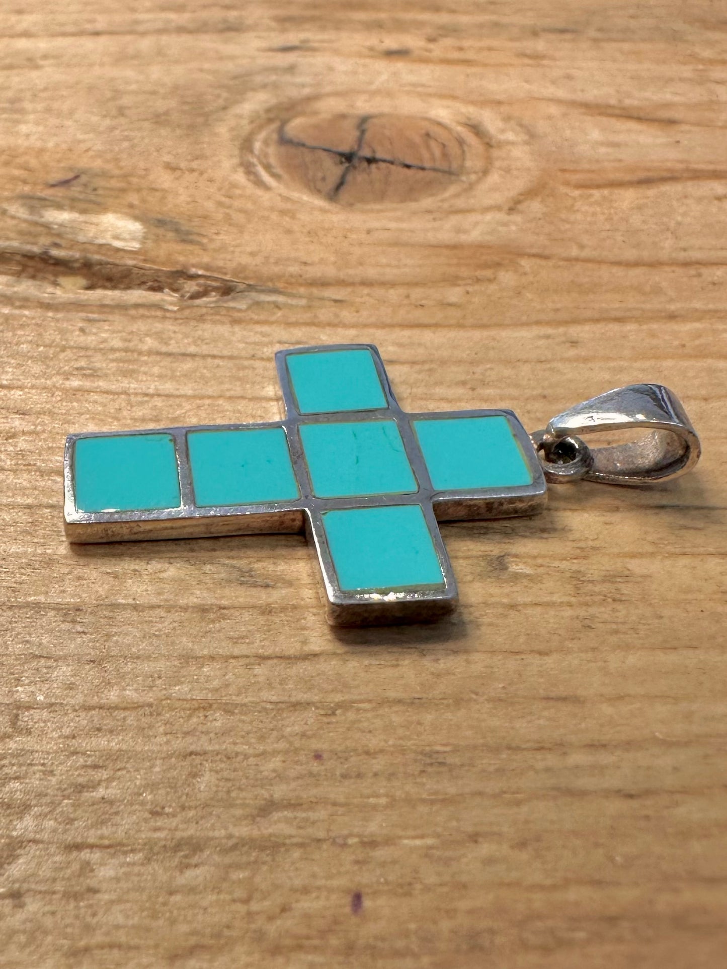 Modern Polished Turquoise 925 Silver Pendant